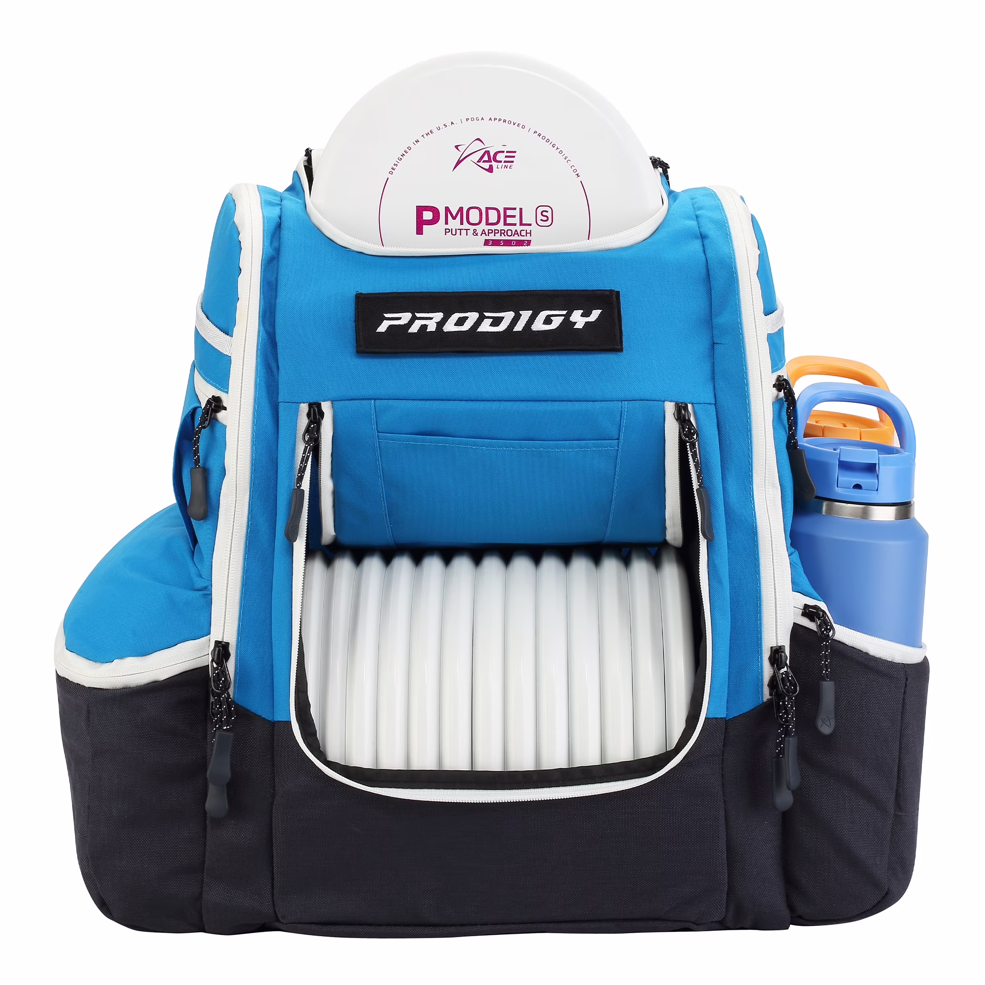 Apex XL Backpack | Large Disc Golf Backpack | Store Up to 34+ Discs | Full Height Side Pockets | Disc Golf Bags with Cooler | Safety Pouches for Wallets or Keys | Cordura Nylon Material…(Black) - Image 7