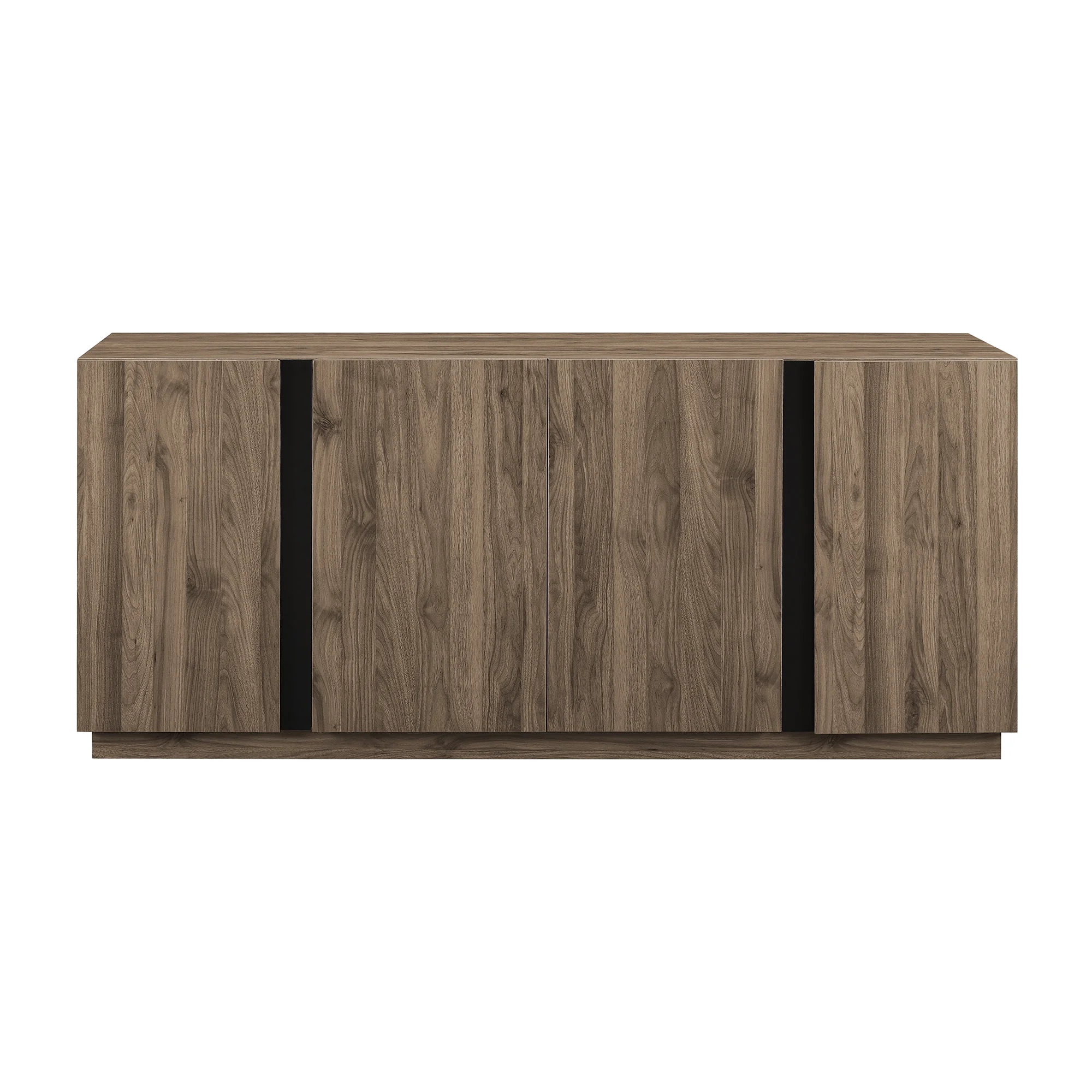 Modern 4-Door TV Stand for TVs up to 80��, Slate Grey - Image 8