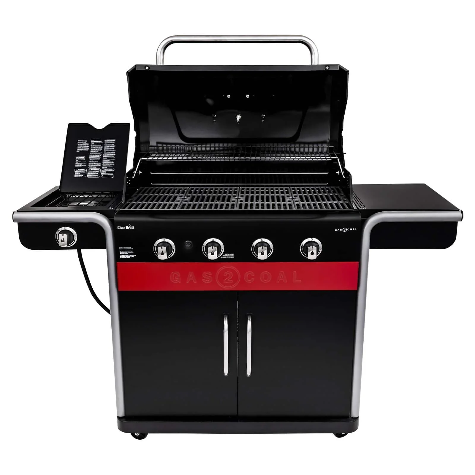Gas2Coal 4-Burner LP Gas & Charcoal Outdoor Combination Grill