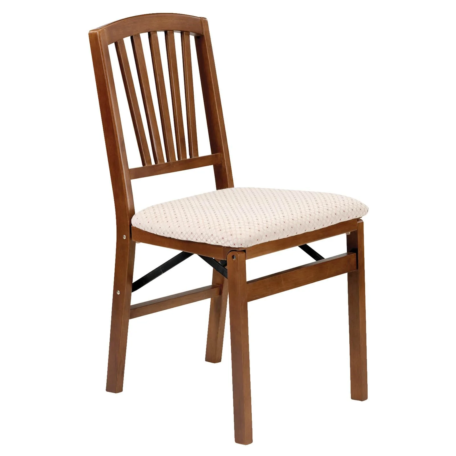Mission Fusion Folding Chair (Set of 2)- Blush Fabric and Fruitwood(Fruitwood) - Image 8