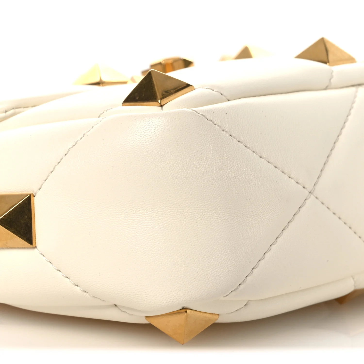 Nappa Medium Roman Stud Shoulder Bag Ivory