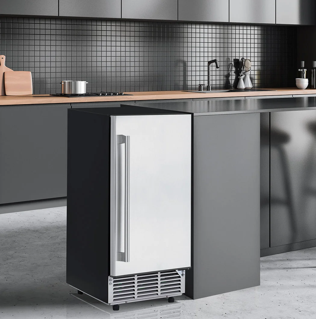 Newair Undercounter Ice Maker for Home. Clear Ice, 80 lbs/day - Stainless Steel