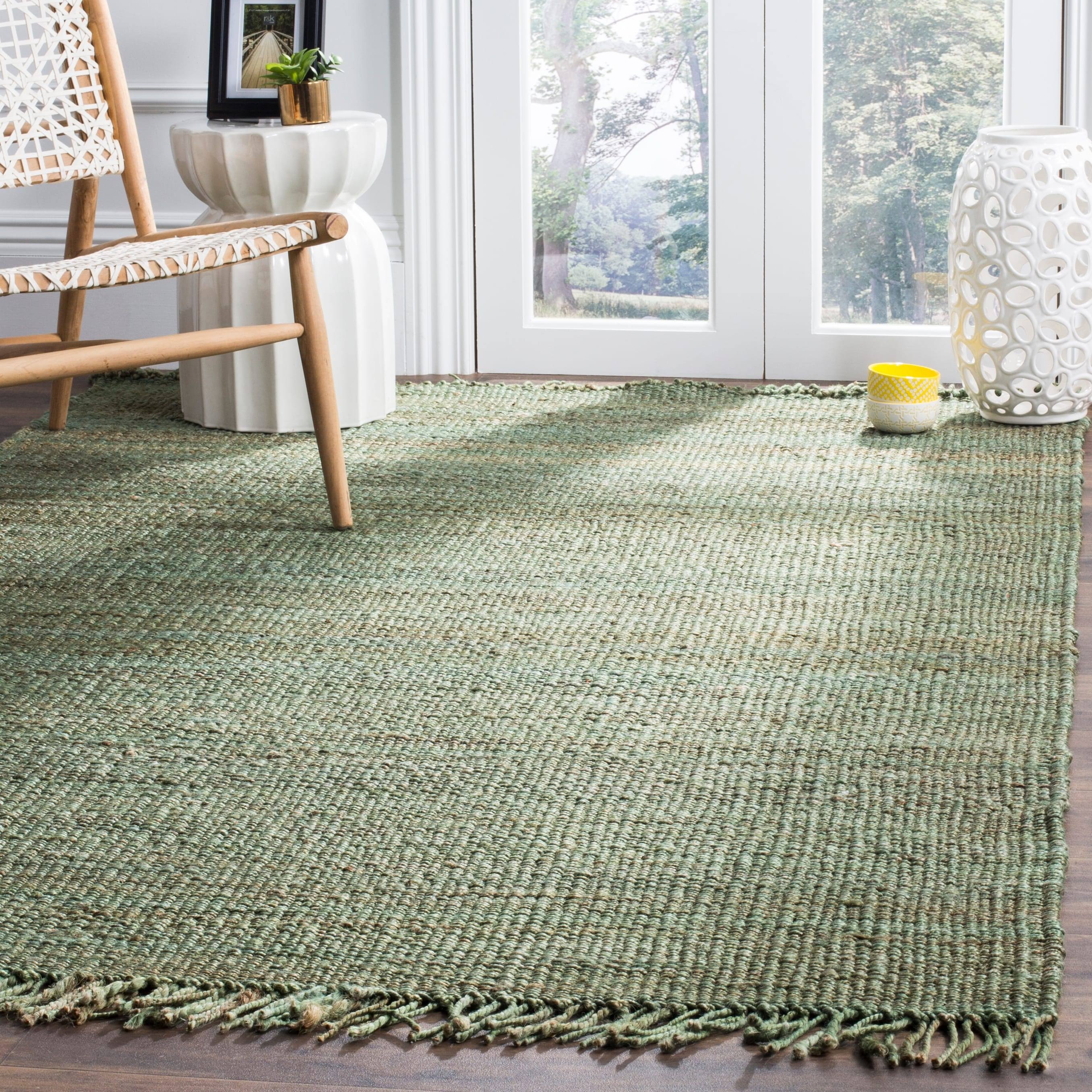 Safavieh Natural Fiber NF368G Area Rug Green 5' x 8' Rectangle