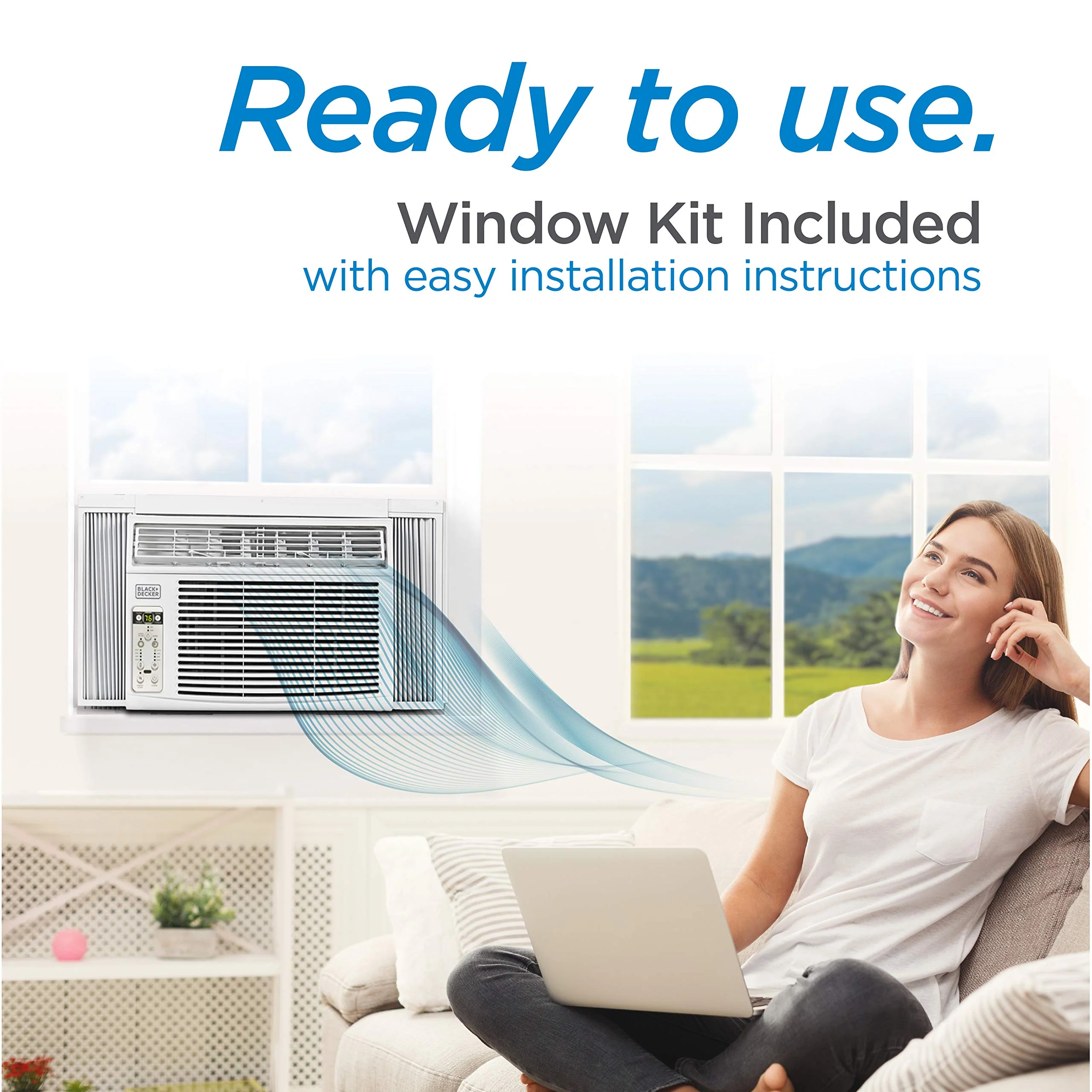 BLACK+DECKER 10000 BTU Window Air Conditioner Up to 450 Square Feet