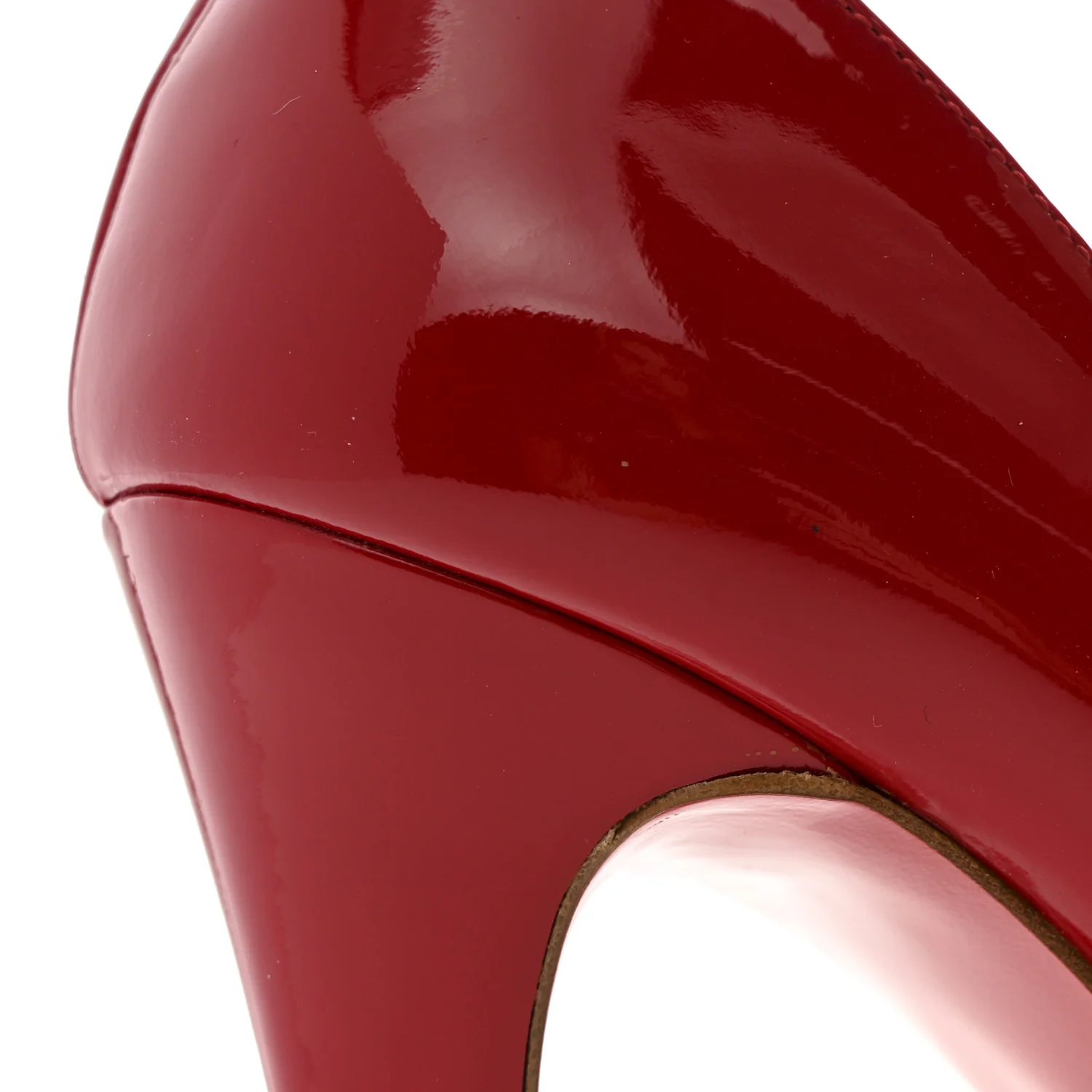 Patent Rolando 120 Pumps 39 Loubi Red