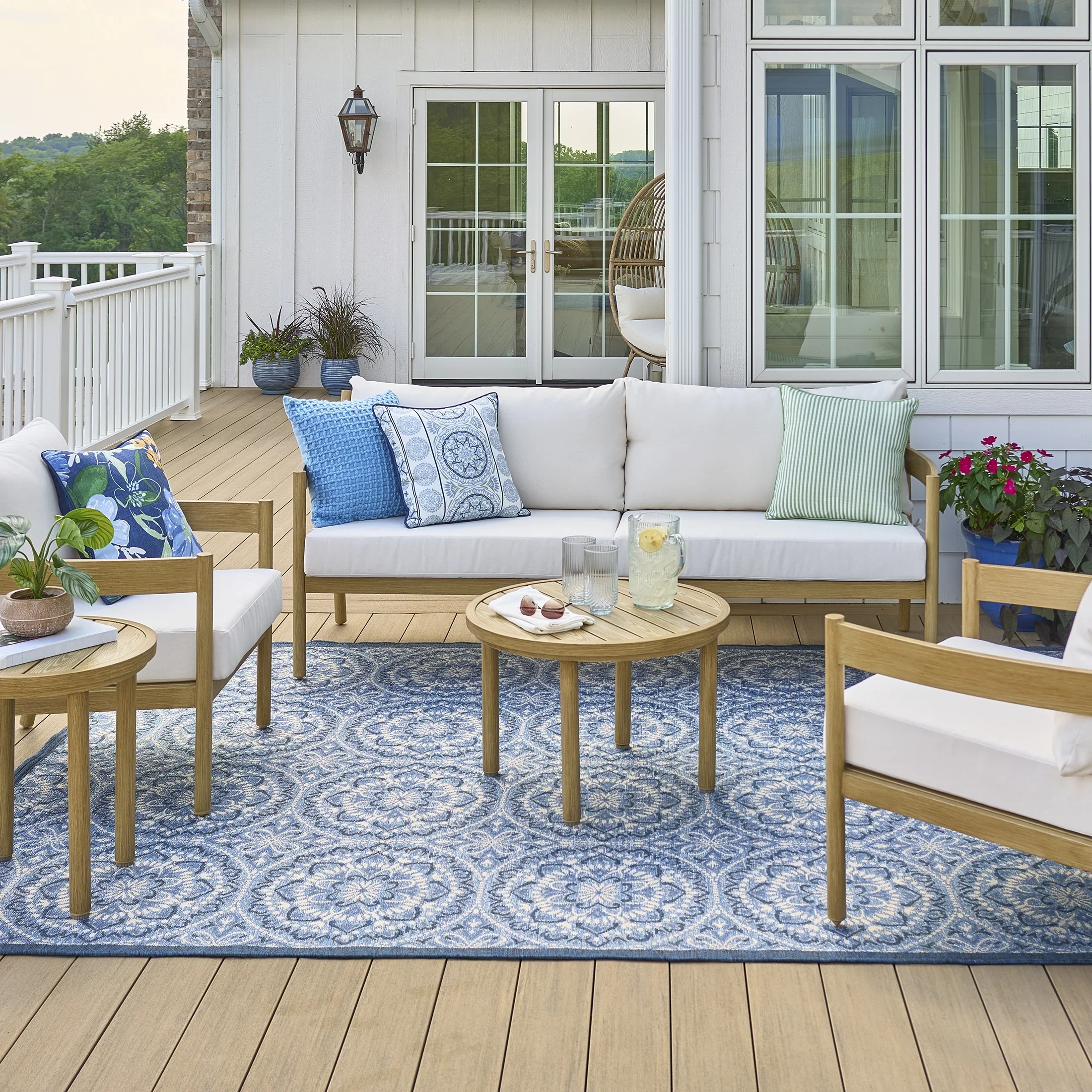 Better Homes & Gardens Astrid 2-Piece Steel Outdoor Conversation Set, Tan