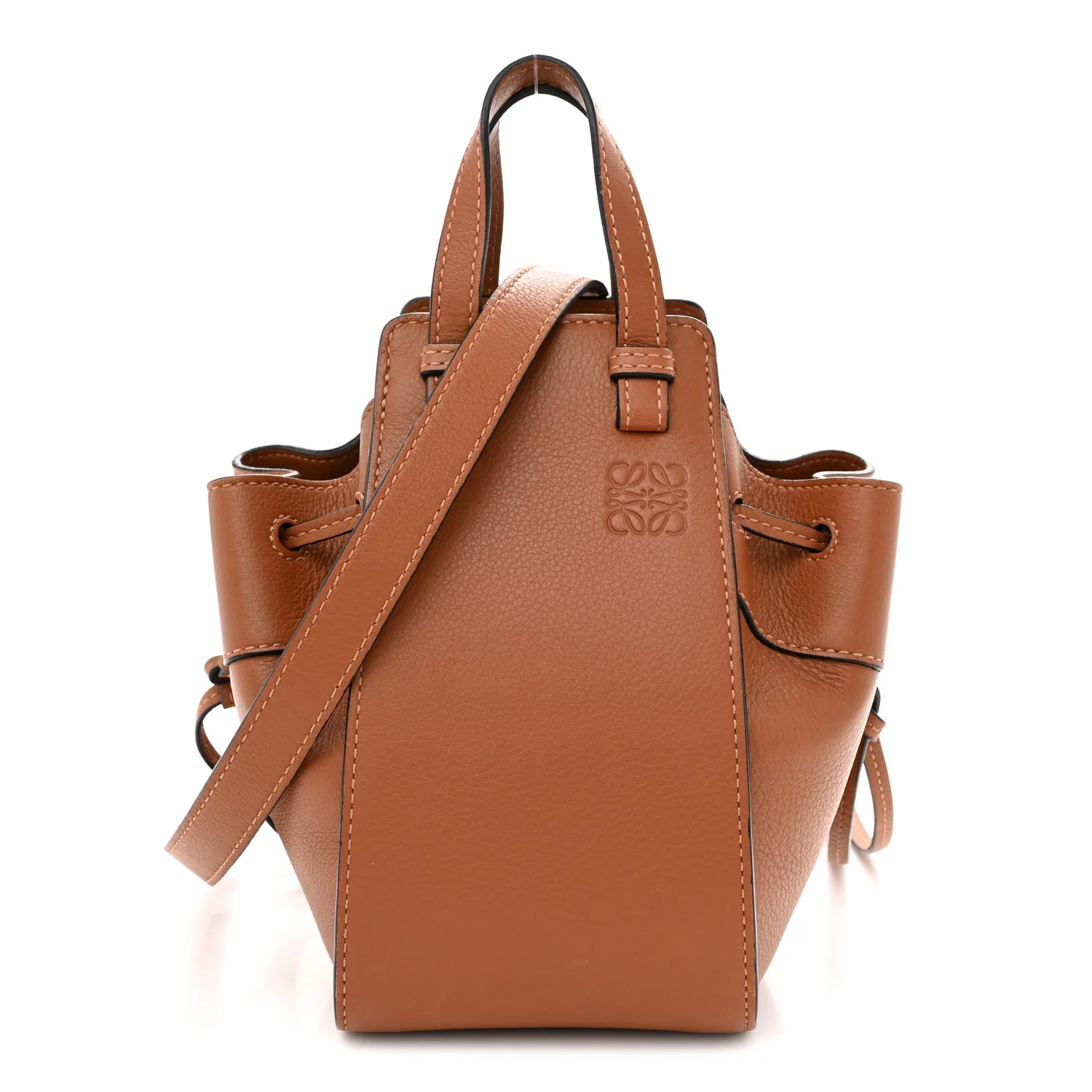 Calfskin Mini Hammock Shoulder Bag Tan