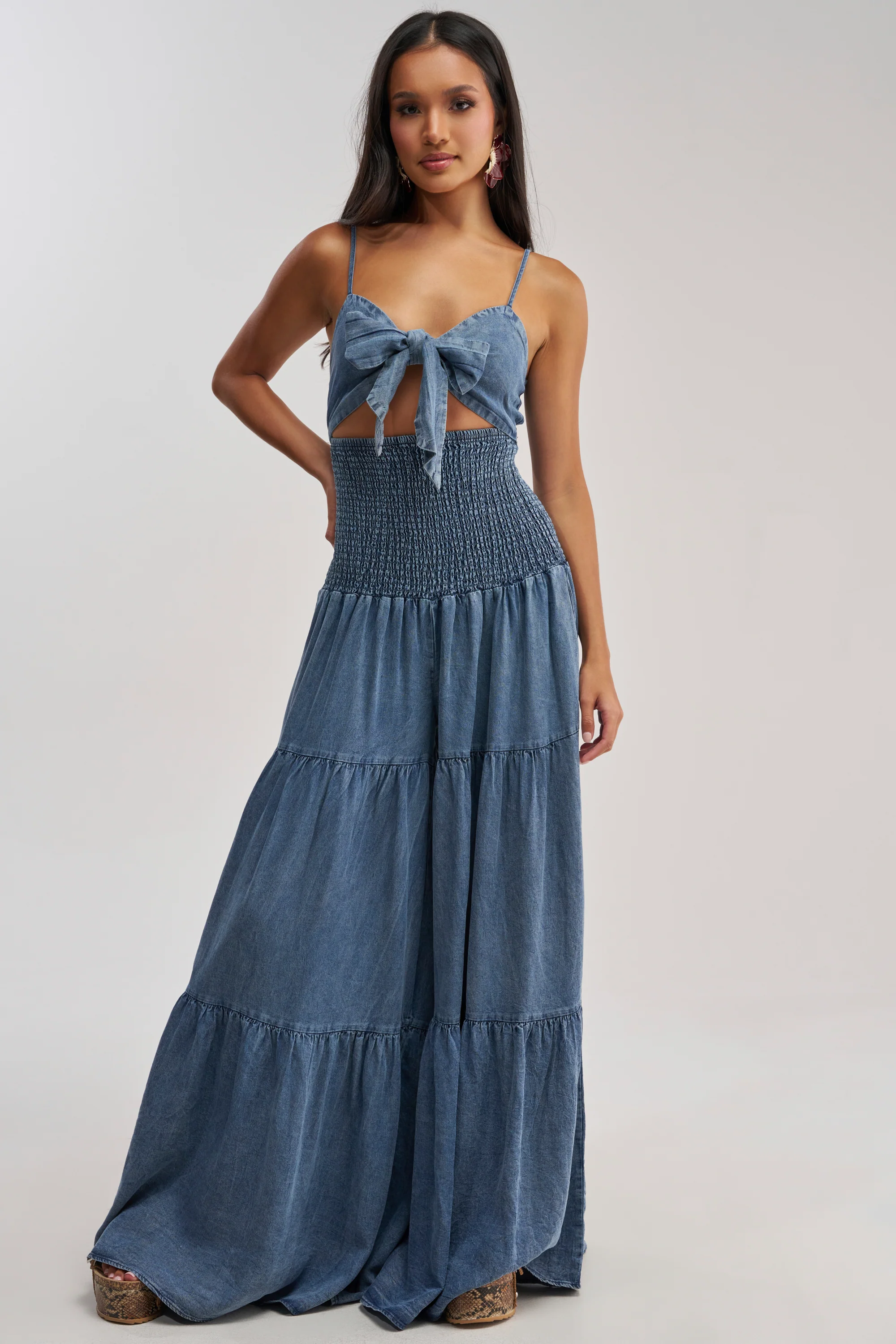 JUMPIN AROUND DENIM JUMPSUIT - Akira Store