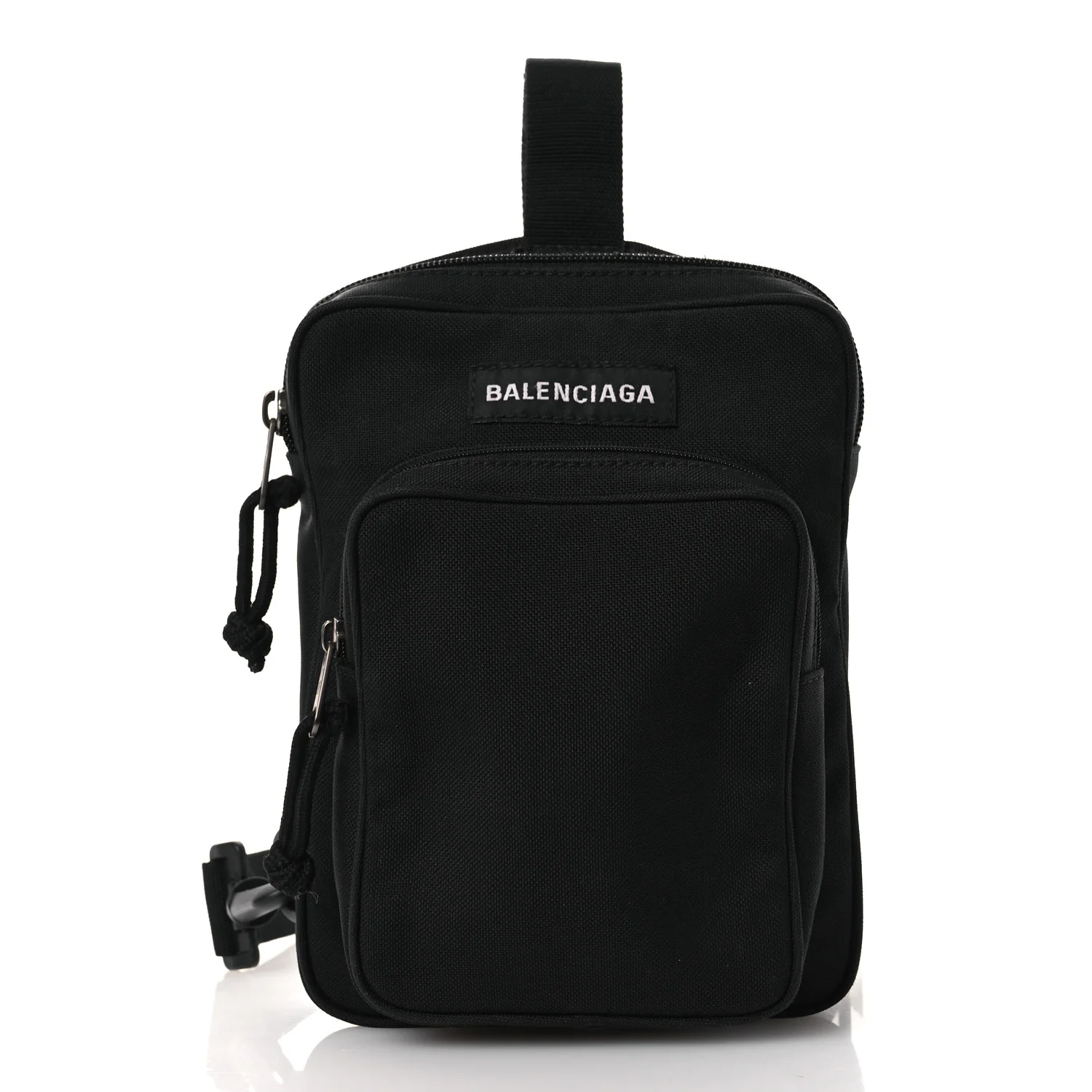Nylon Logo Explorer Crossbody Messenger Bag Black
