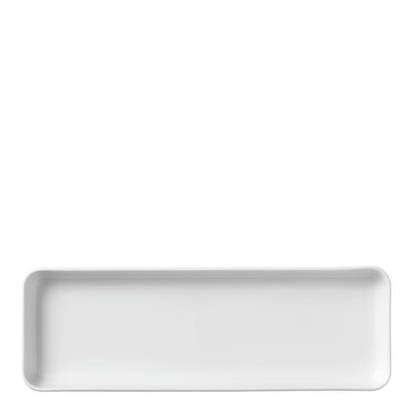 Hvit Riflet fat 36 cm