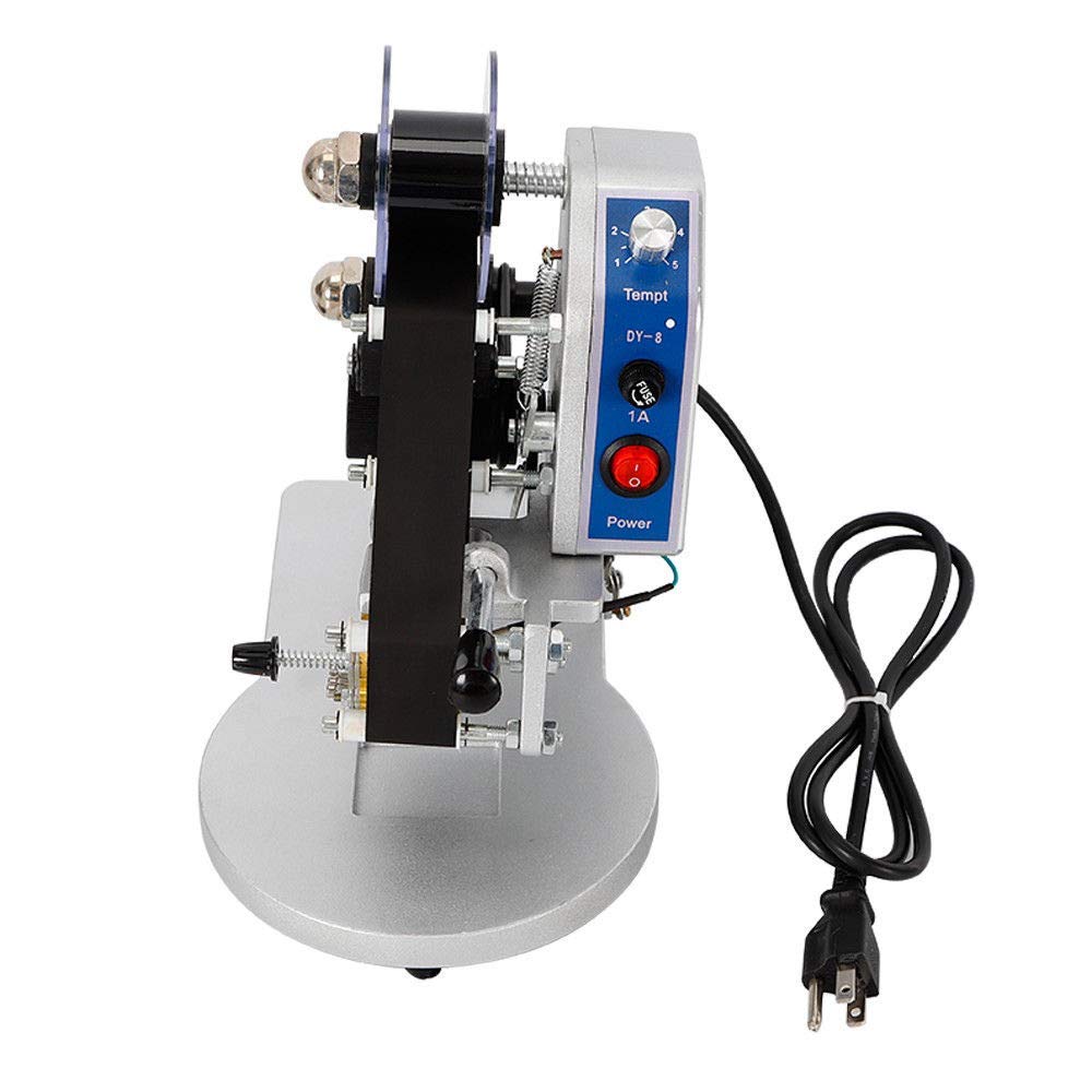 110V Ribbon Manual Hot Foil Stamping Printer Date Number Code Machine Print Tool Date Code Printer Date Marking Machine