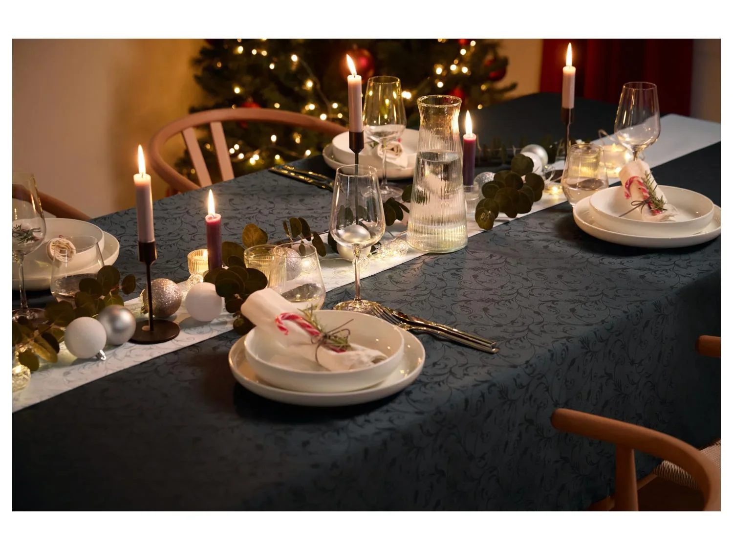 LIVARNO home Nappe et chemin de table jacquard premium