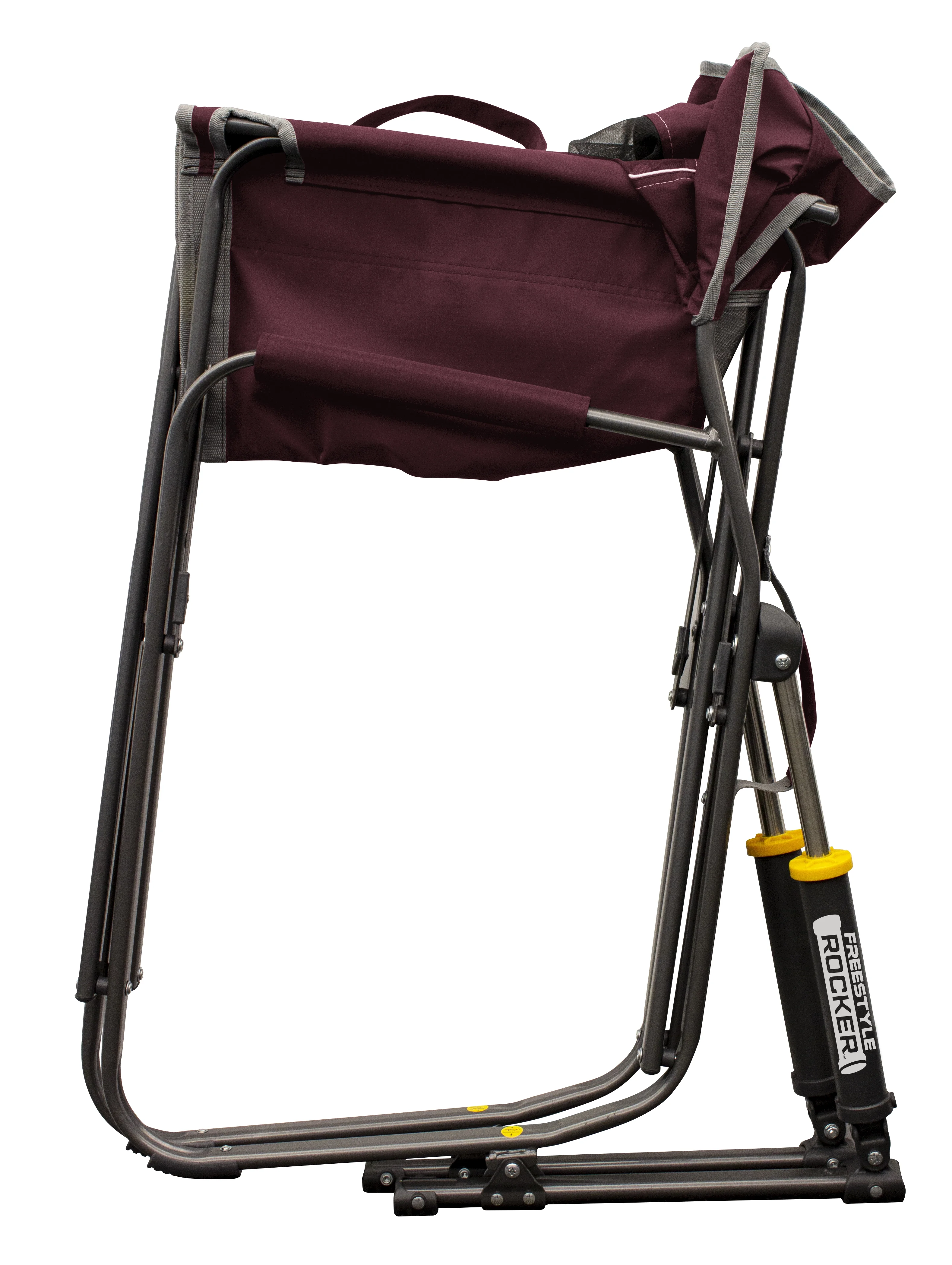 Freestyle Rocker Foldable Rocking Camp Chair, Maroon(Maroon) - Image 10