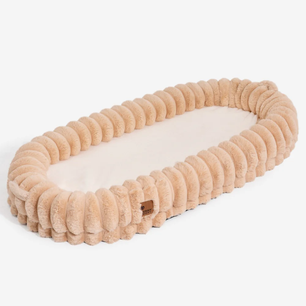 Creamy Plush Super Large Donut Human Dog Bed - Cuddle Cradle