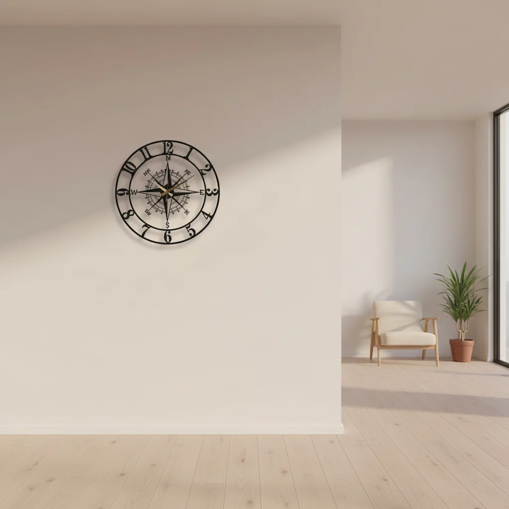 Dinevora Compass Quartz Wall Clock