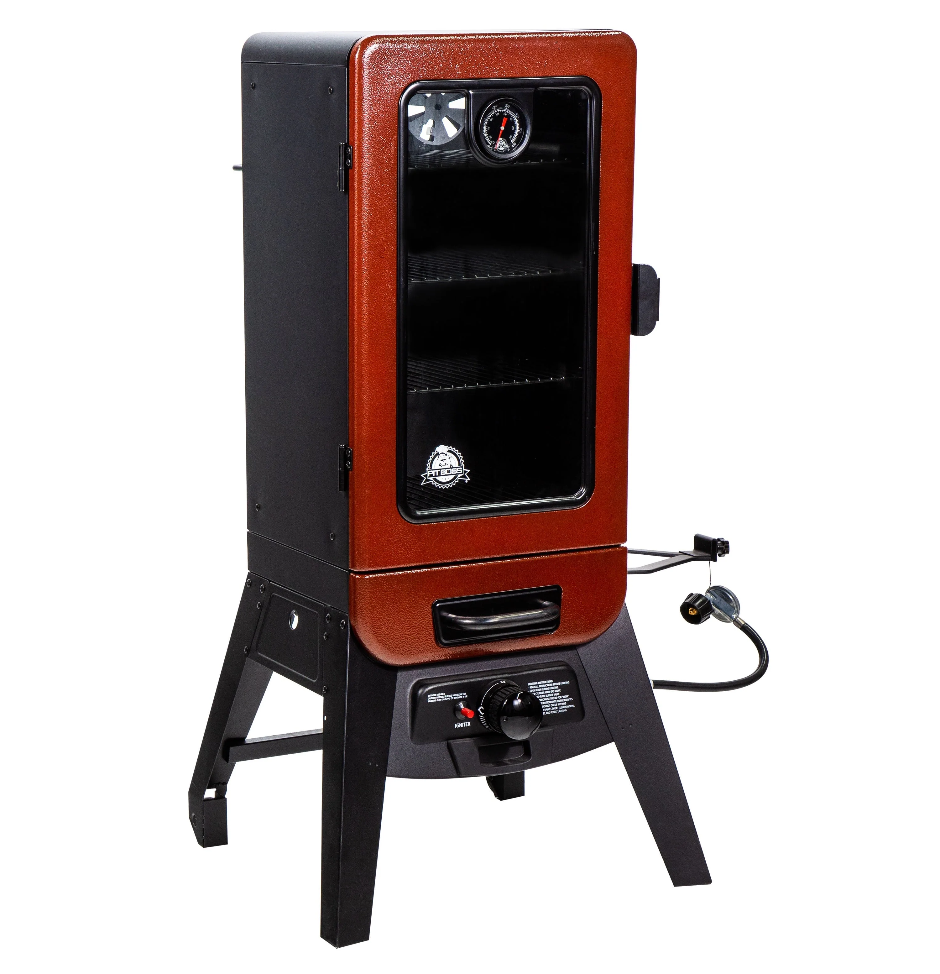 3-Series Gas Smoker in Red Hammertone PBV3G1 - Image 2