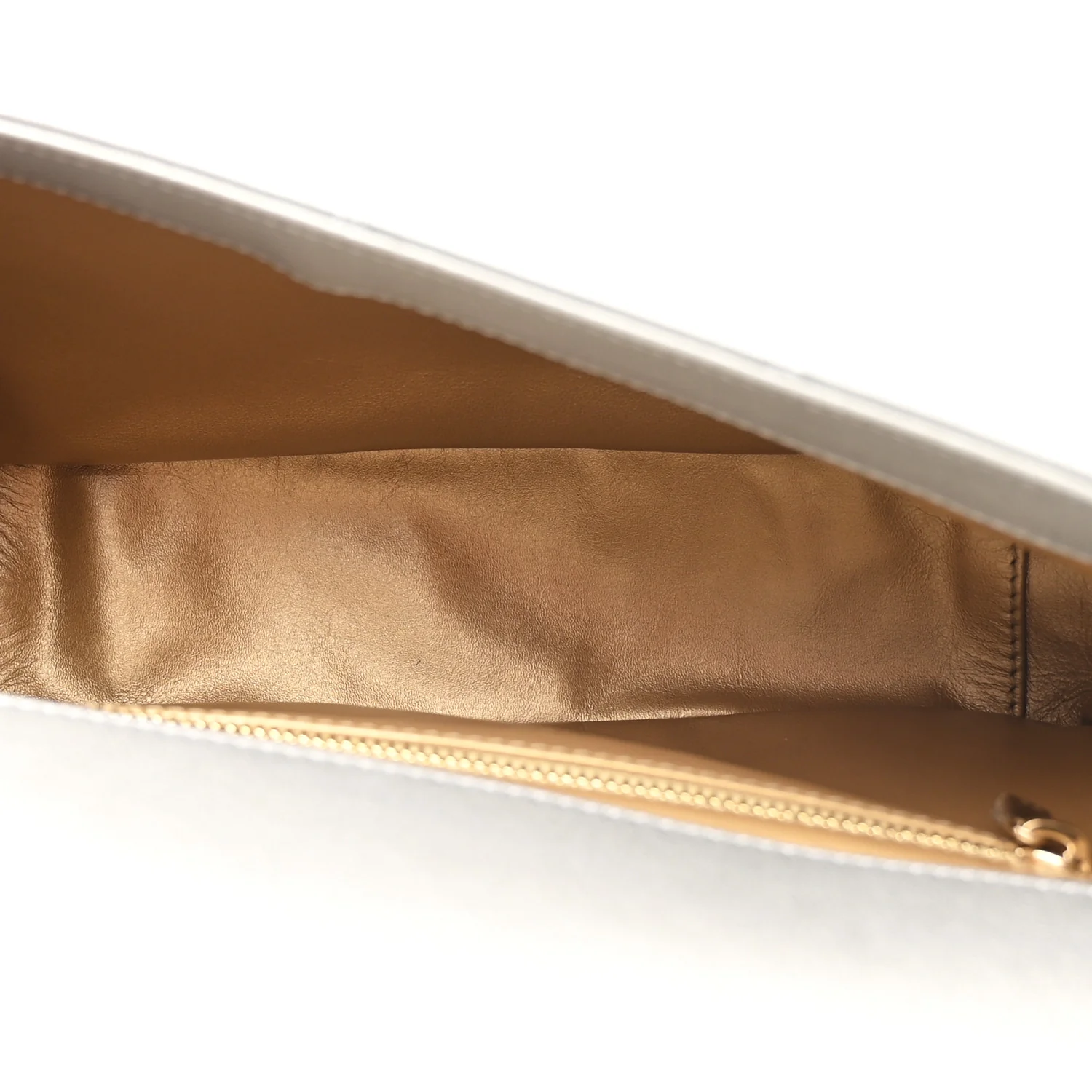 Metallic Goatskin Quilted Timeless CC Flap Silver