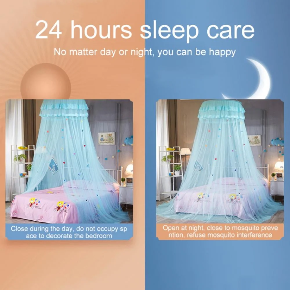 Mosquito NET, Elegant Bed Canopy Set Including Full Hanging Kit, Princess Garden Lace Bed Crown Net Bed Ideal for Indoors or Outdoors, Intended for a for Covering Beds, Cribs, Hammocks Image 4