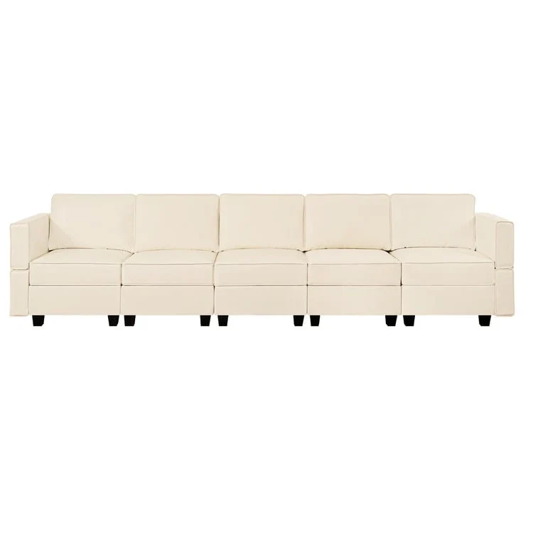 Convertible DIY Modular Sleeper Sectional Sofa Collection with Storage Seats - Perfect for Your Living Room