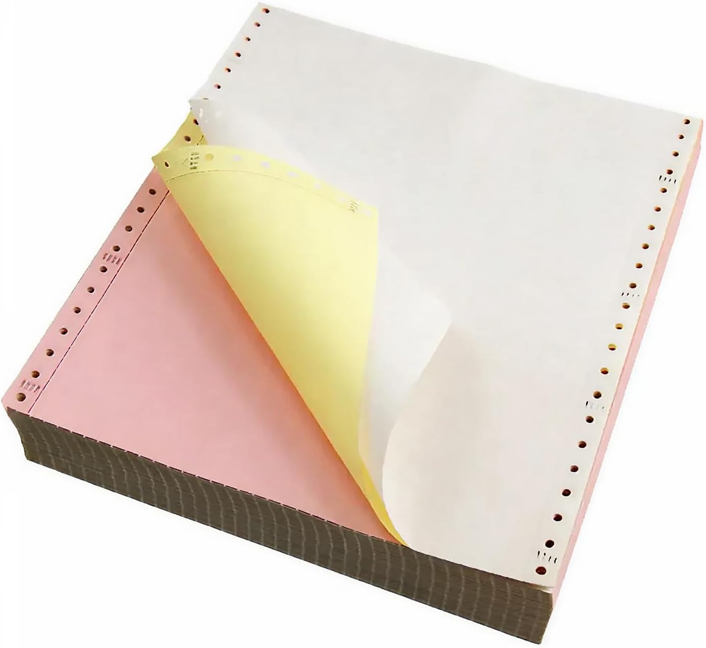 Staples Carbonless NCR Computer Paper, 3 Part Continuous Forms, 9.5 x 11 Inch, White/Canary/Pink, Collated Multi-Part Paper, 1100 Sheets for Invoices & Forms
