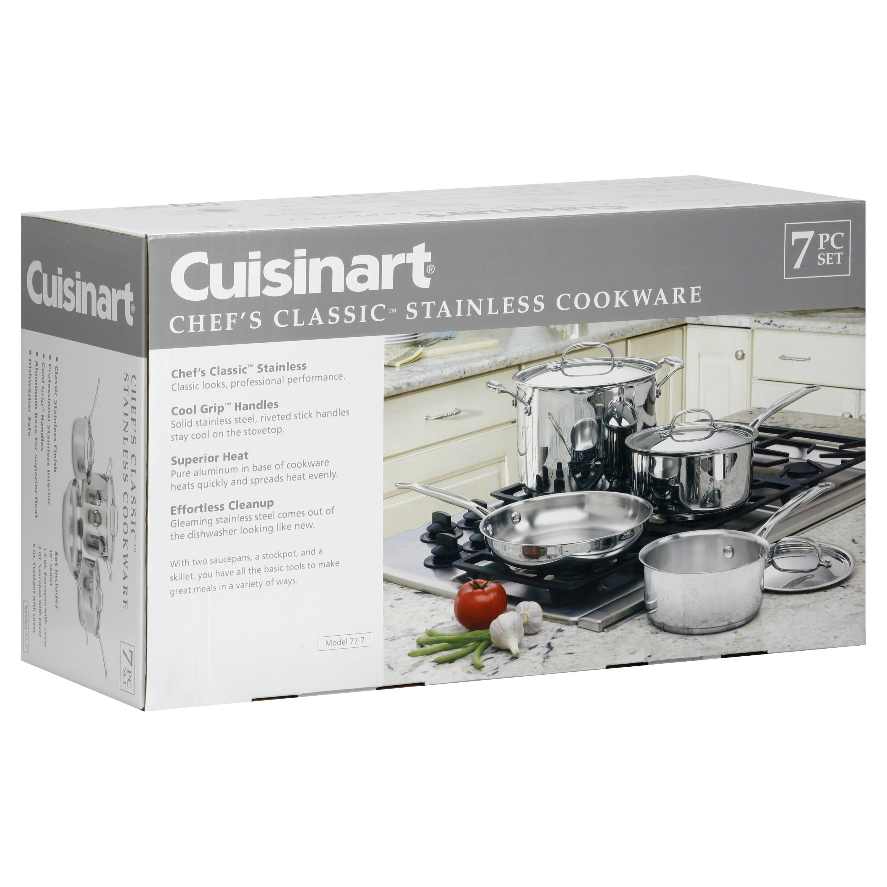 Cuisinart Chef's Classic 7-Piece Cookware Set, Silver