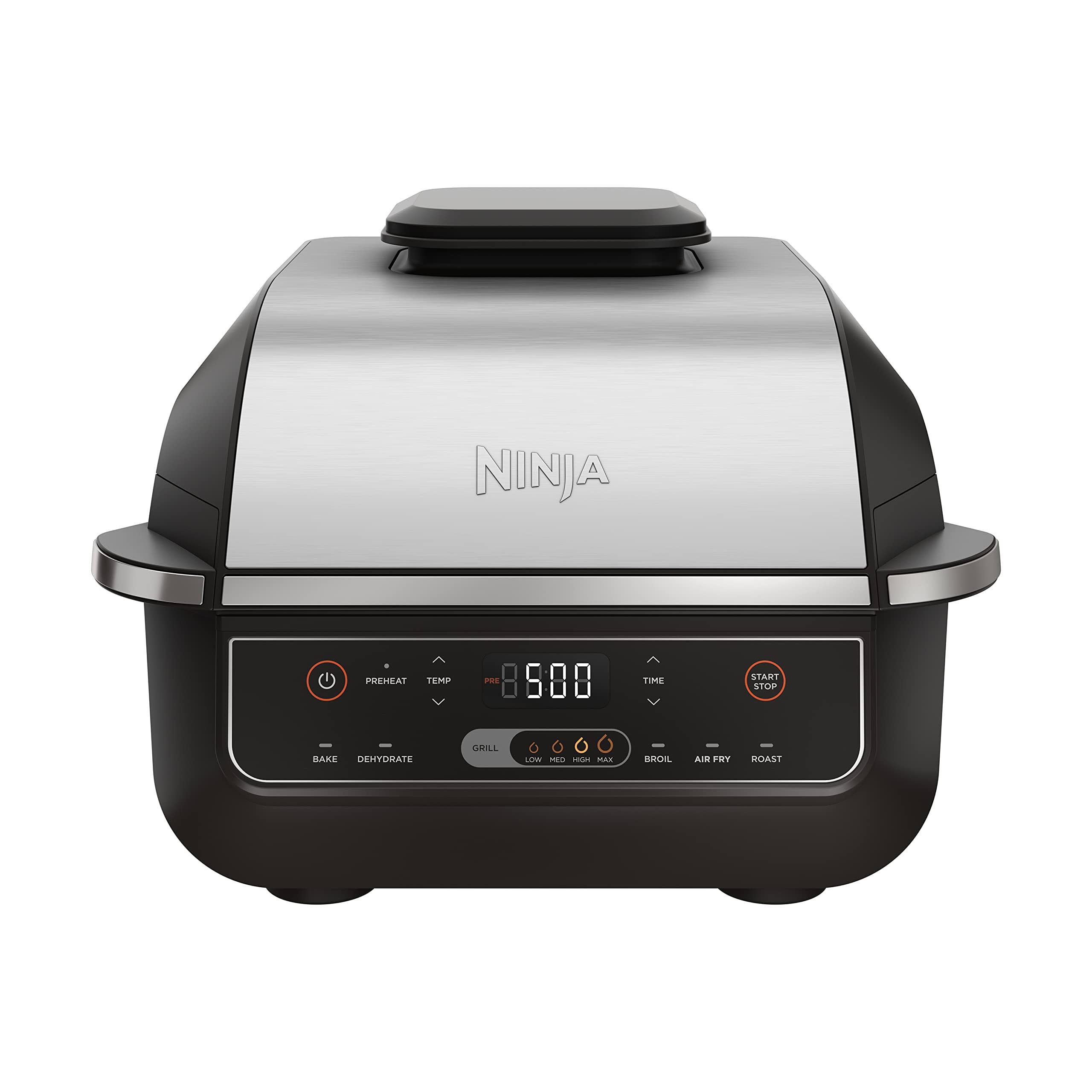 Ninja EG201 Foodi 6 in 1 Indoor Grill Air Fryer Combination Black Silver