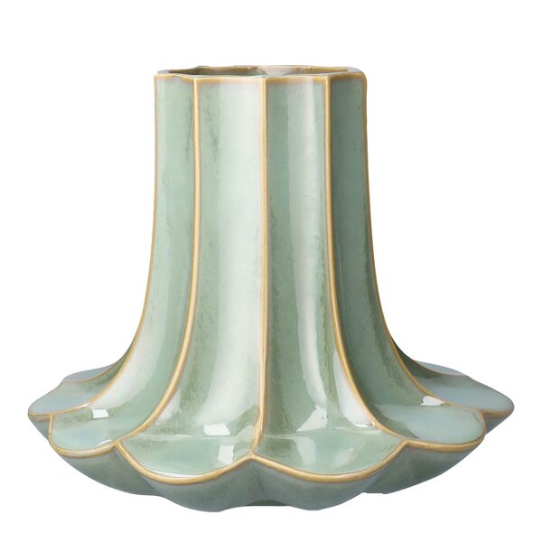 Kantarel vase 20,5 cm grønn