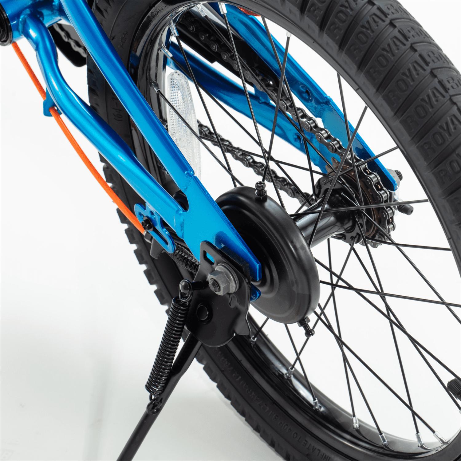 Royalbaby Freestyle 7 Kids Bike Toddlers 14 in Wheel Dual Handbrakes Bicycle Beginners Boys Girls Ages 3 - 5 Years. Kickstand and Water Bottle Included. Blue