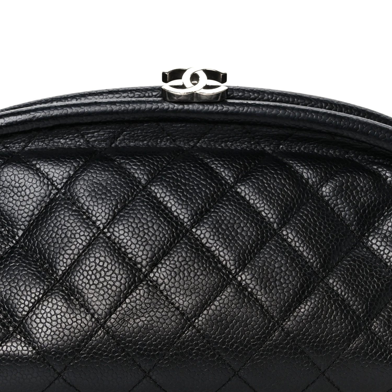Caviar Quilted Timeless Clutch Black