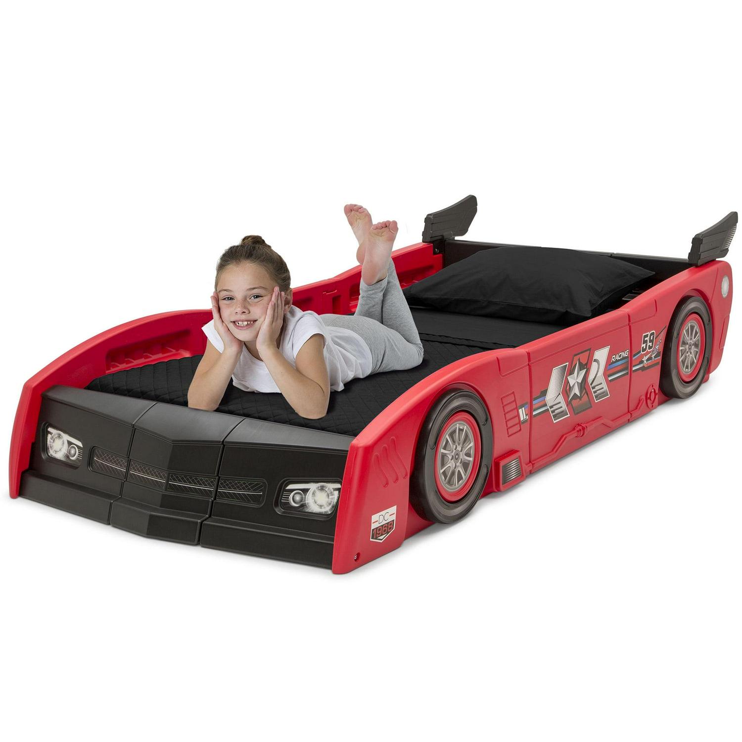 Grand Prix Kids Plastic Toddler Bed-Twin. Red - Image 2