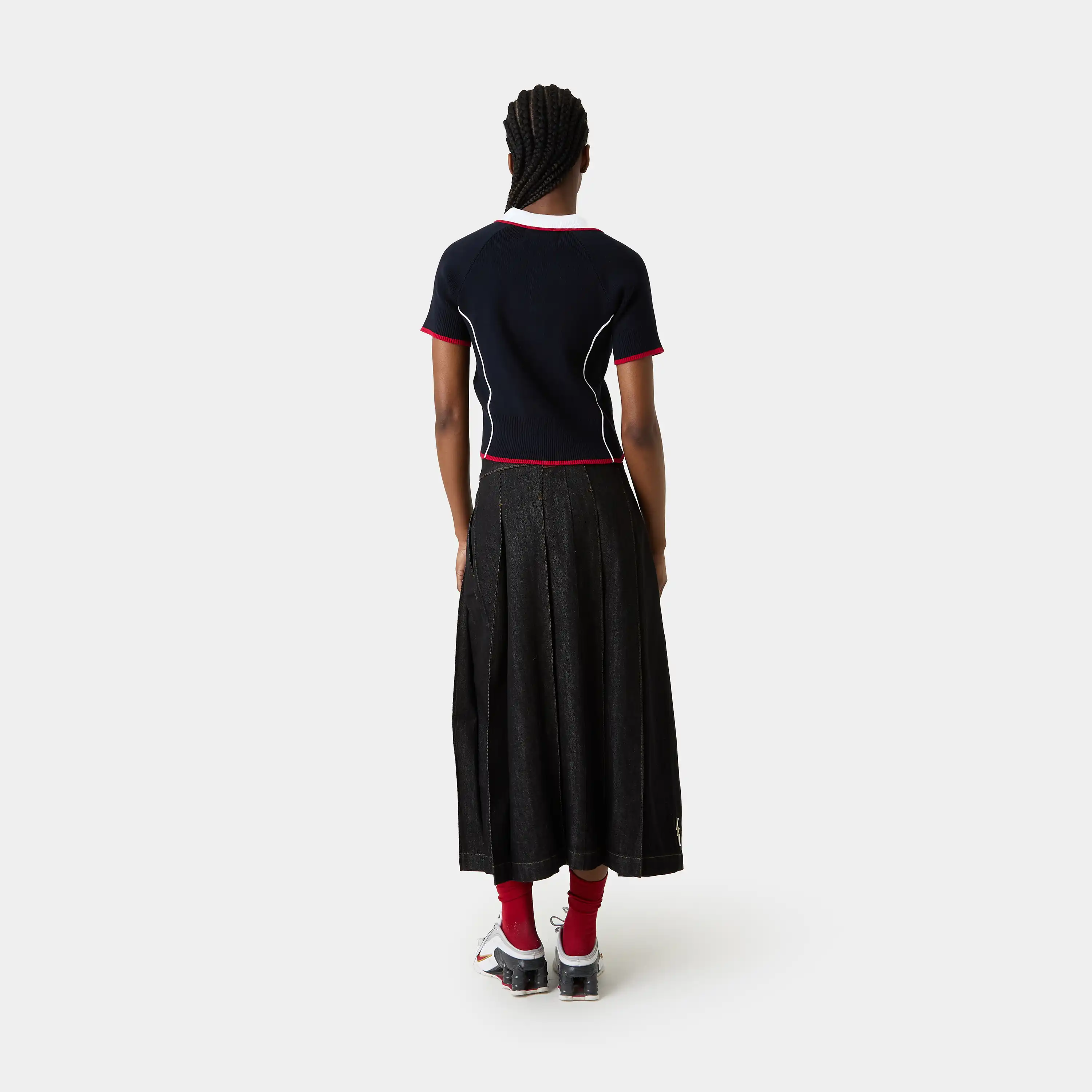 Fete Navy Knit Polo