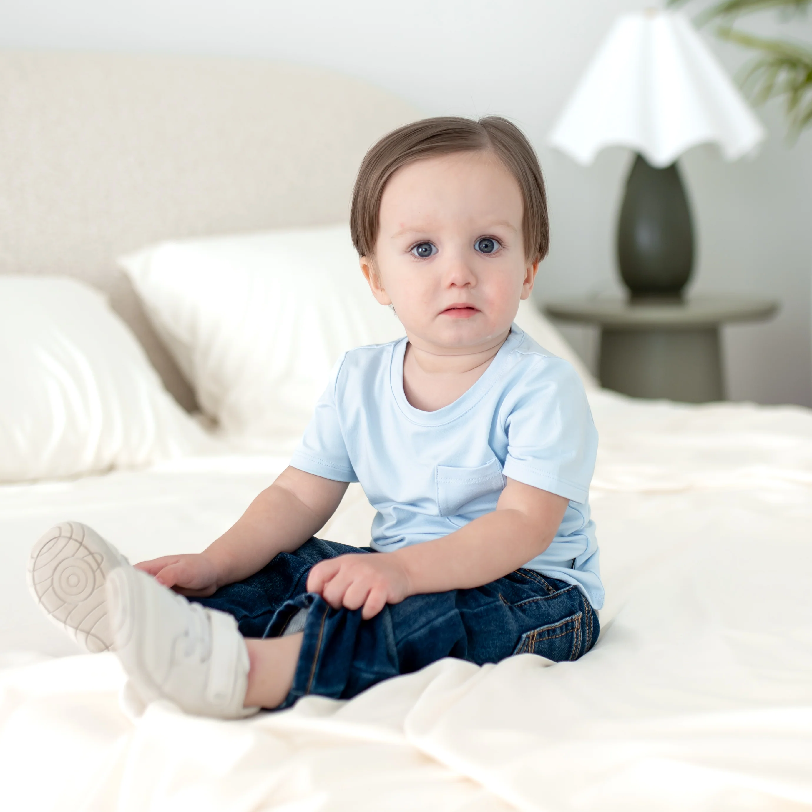 Toddler Crew Neck Tee in Breeze