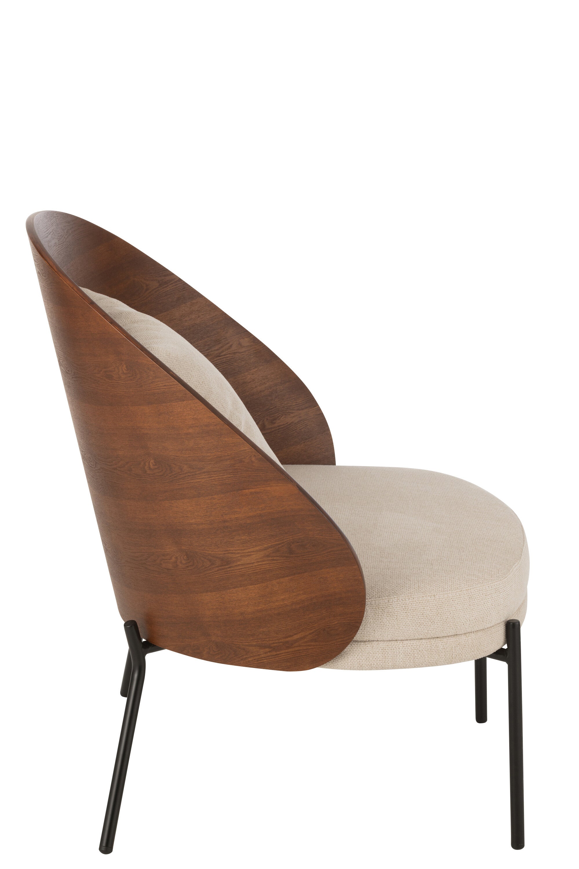 J-Line loungestoel - multiplex metaal - bruin beige