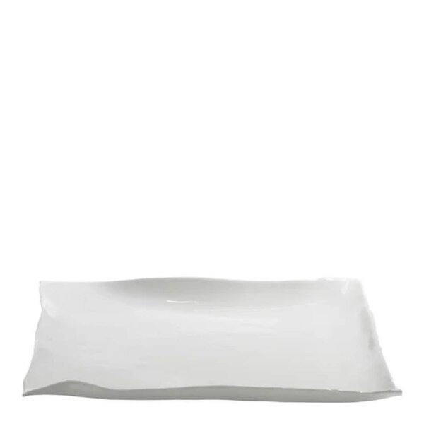 Perfect Imperfections serveringsfat XL 27x27 cm hvit jord