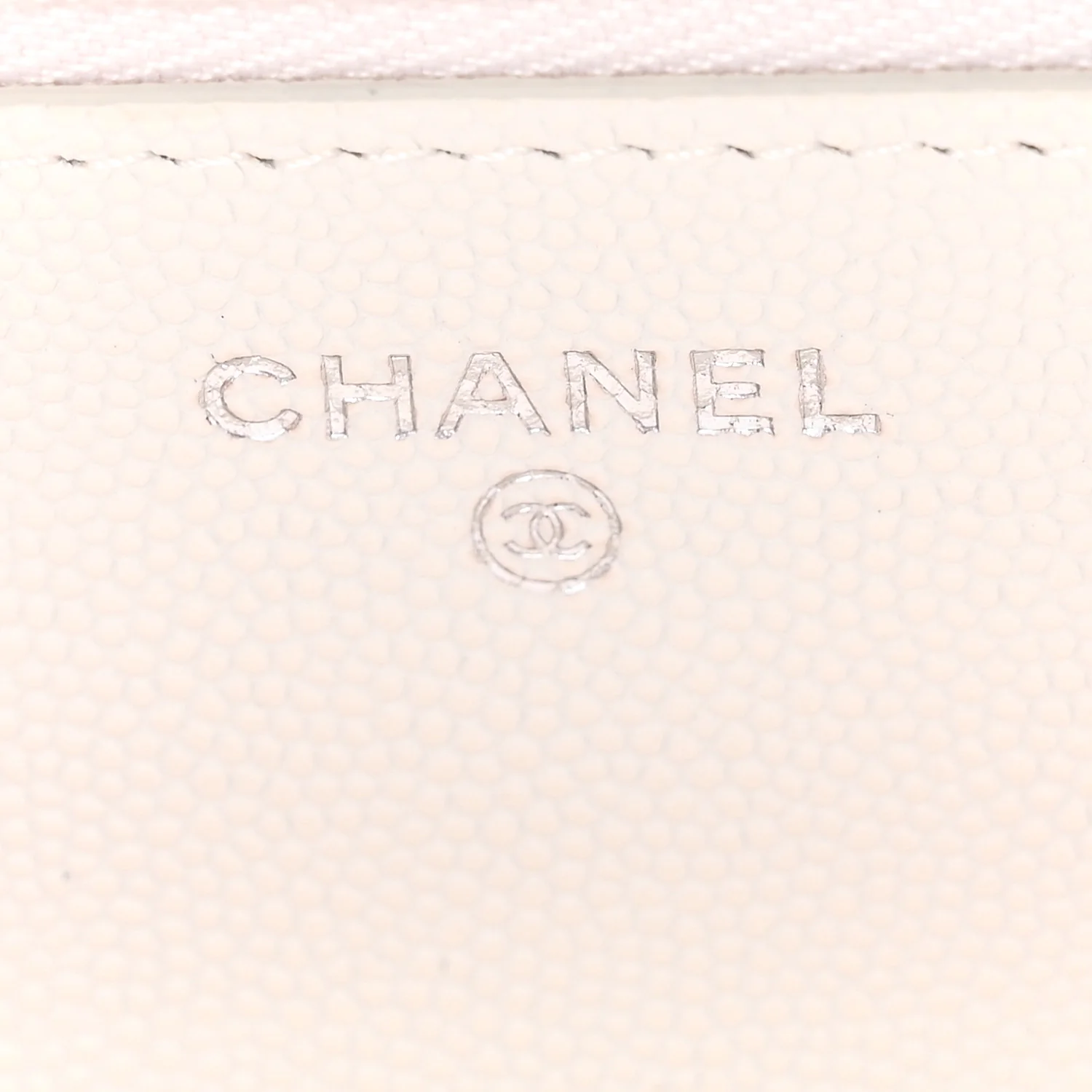 Caviar Quilted Chanel 19 Wallet On Chain WOC White Pink