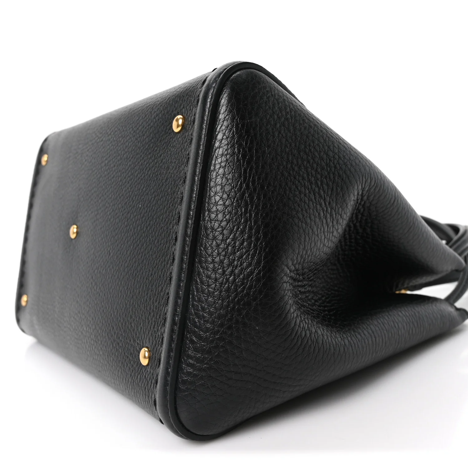 Soft Grainy Calfskin Alltime Medium Handbag Black