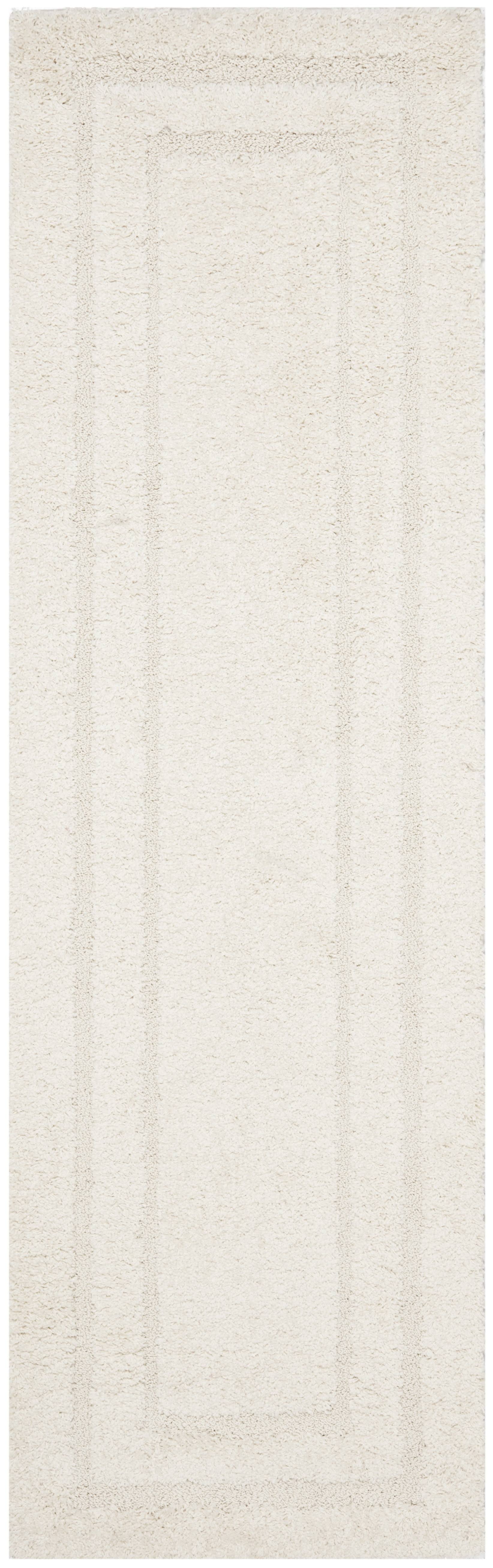 Safavieh 2 ft. 3 in. x 7 ft. Runner Creme & Creme Florida Shag Rug