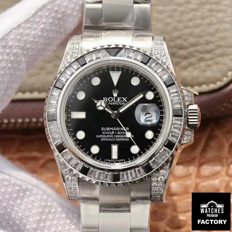 Rolex Submariner Date 116610LN Diamond Customized Edition GS Factory Black Dial