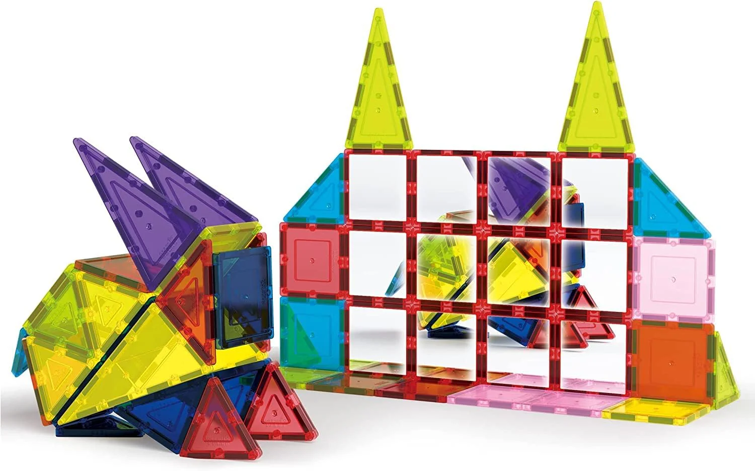 PicassoTiles Building Blocks Inspirational Kit 3D Building Construction Toys Clear Magnetic Stacking Set STEM Playboards Magnet Felt Tiles Novelty Games, Creativity Beyond Imagination
