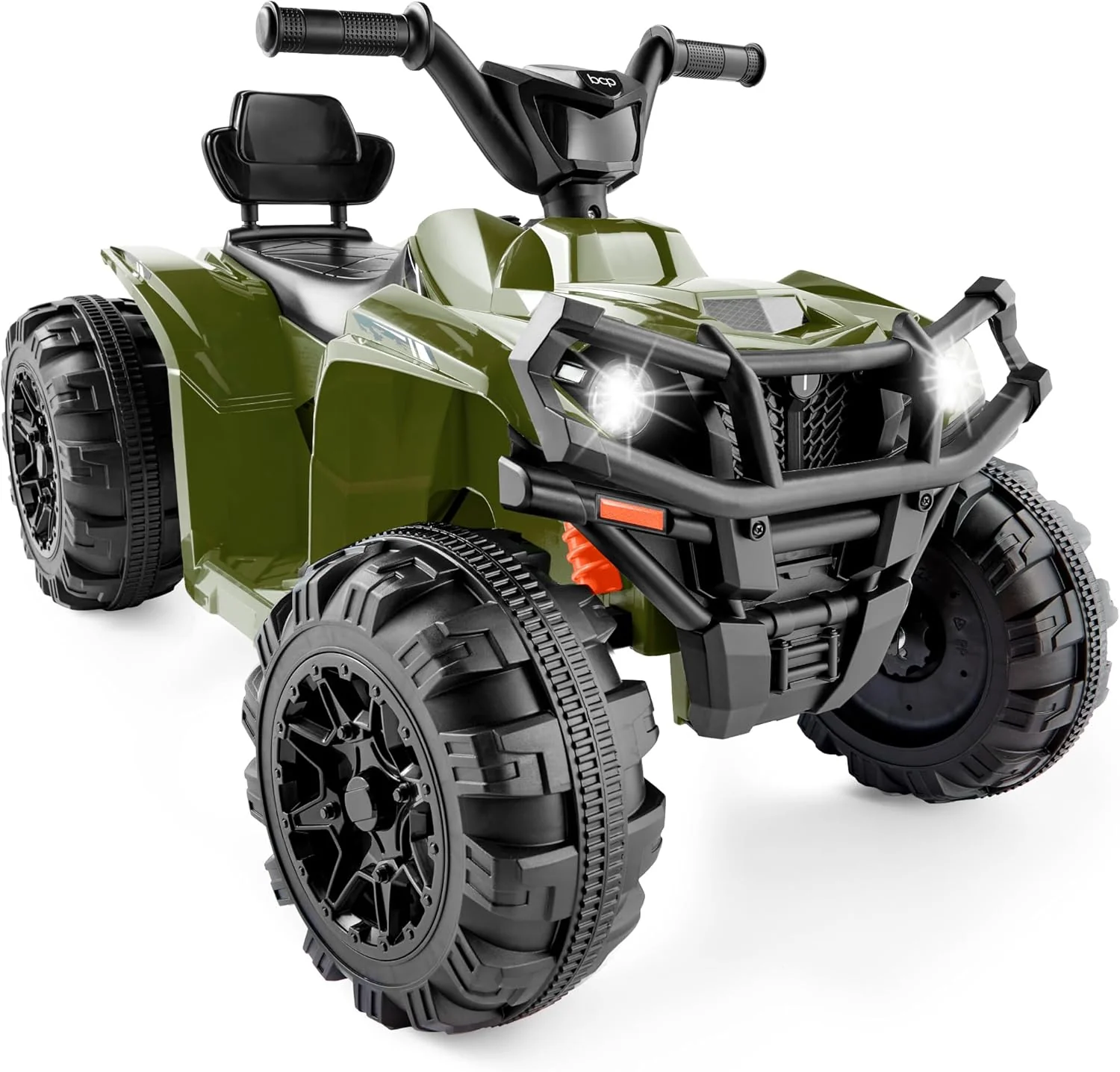 Quad électrique 12 V pour enfants Best Choice Products, véhicule tout-terrain à 4 roues avec audio Bluetooth, vitesse maximale de 3,9 km/h, pneus à crampons, phares LED et radio.