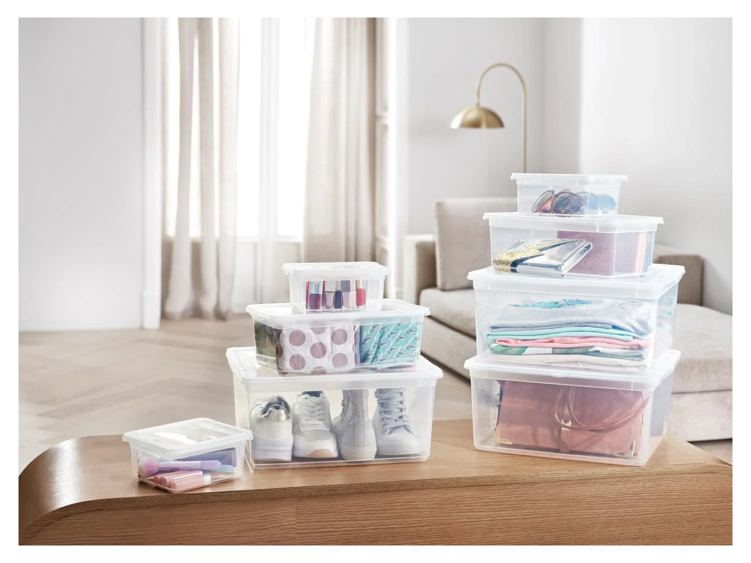 LIVARNO home Lot de 8 botes de rangement
