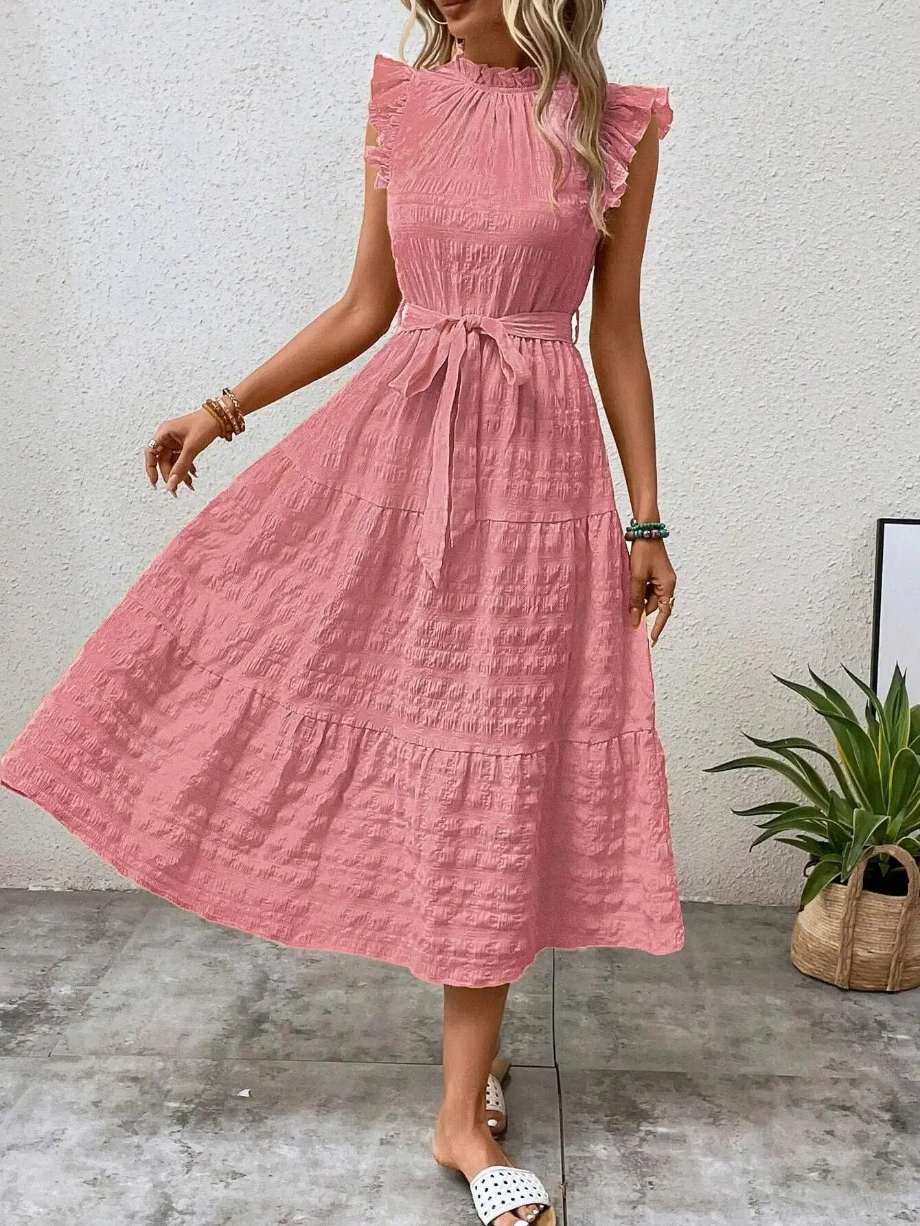 Sophie Paris | Robe à lacets à manches volantes