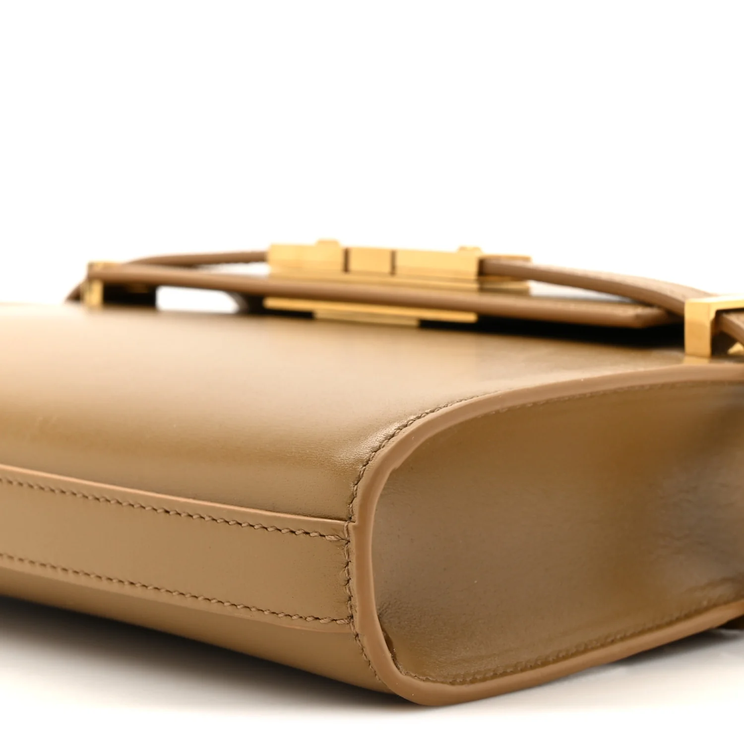 Smooth Calfskin Mini Manhattan Shoulder Bag Natural Tan
