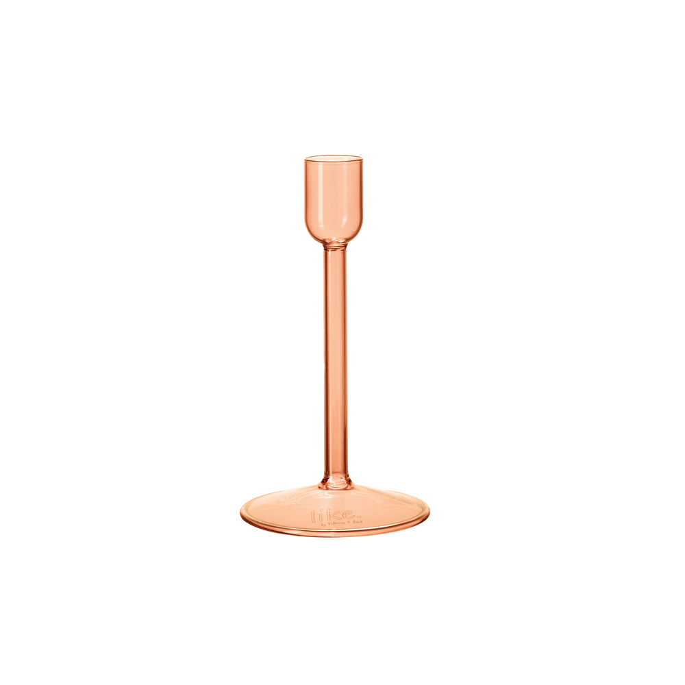 Like Home Candlestick holder - Orange, 3.2'' x 3.2'' x 6''