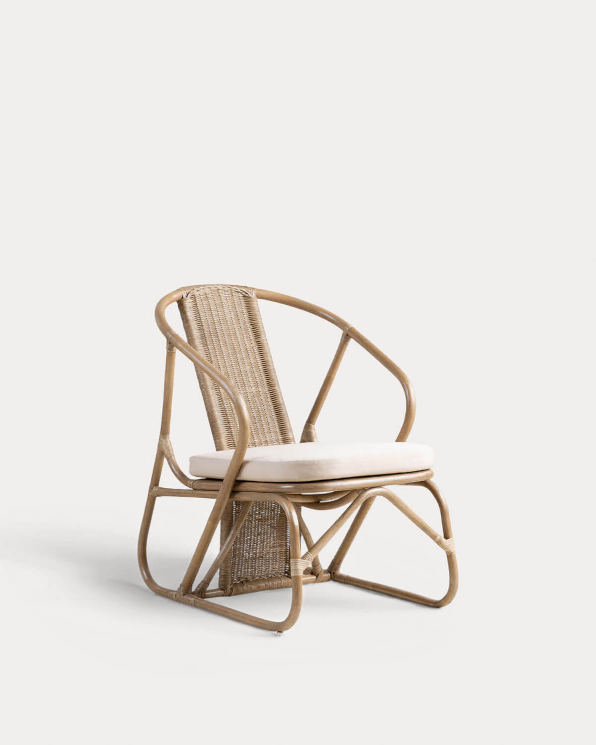 Nhua - Sillón de Ratán Natural con Cojín Nhua