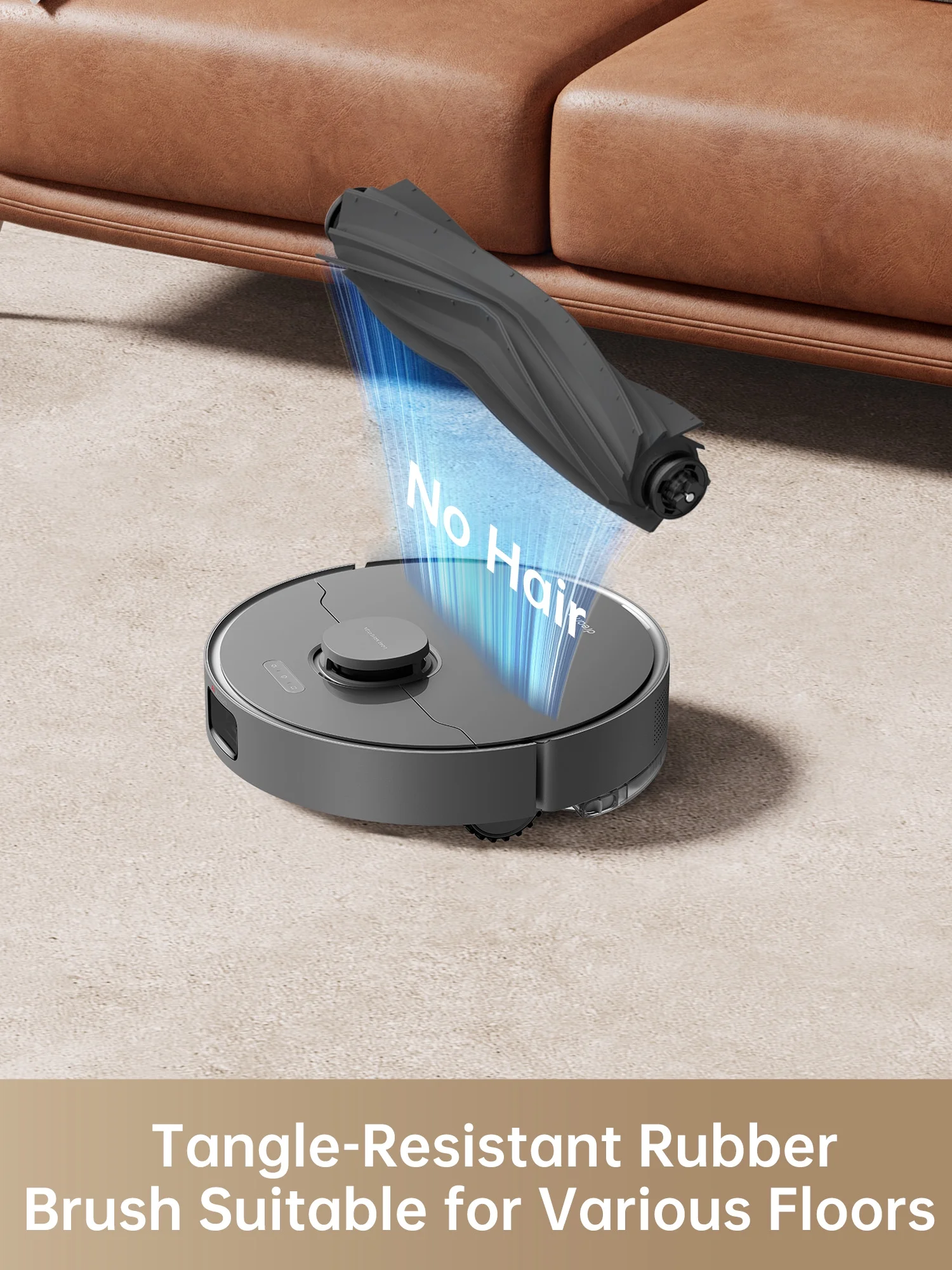 3-in-1 Robot Vacuum and Mop, Advanced AI and LiDAR Navigation, Self-Emptying Base, D10s Plus(Black (New Version)) - Image 4