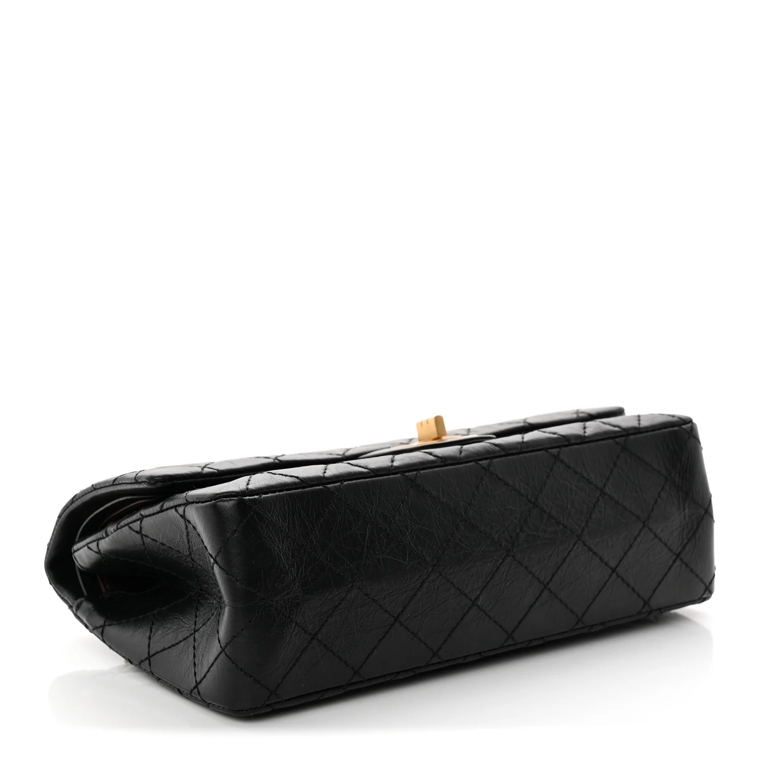 Aged Calfskin Quilted 2.55 Reissue 225 Flap Black