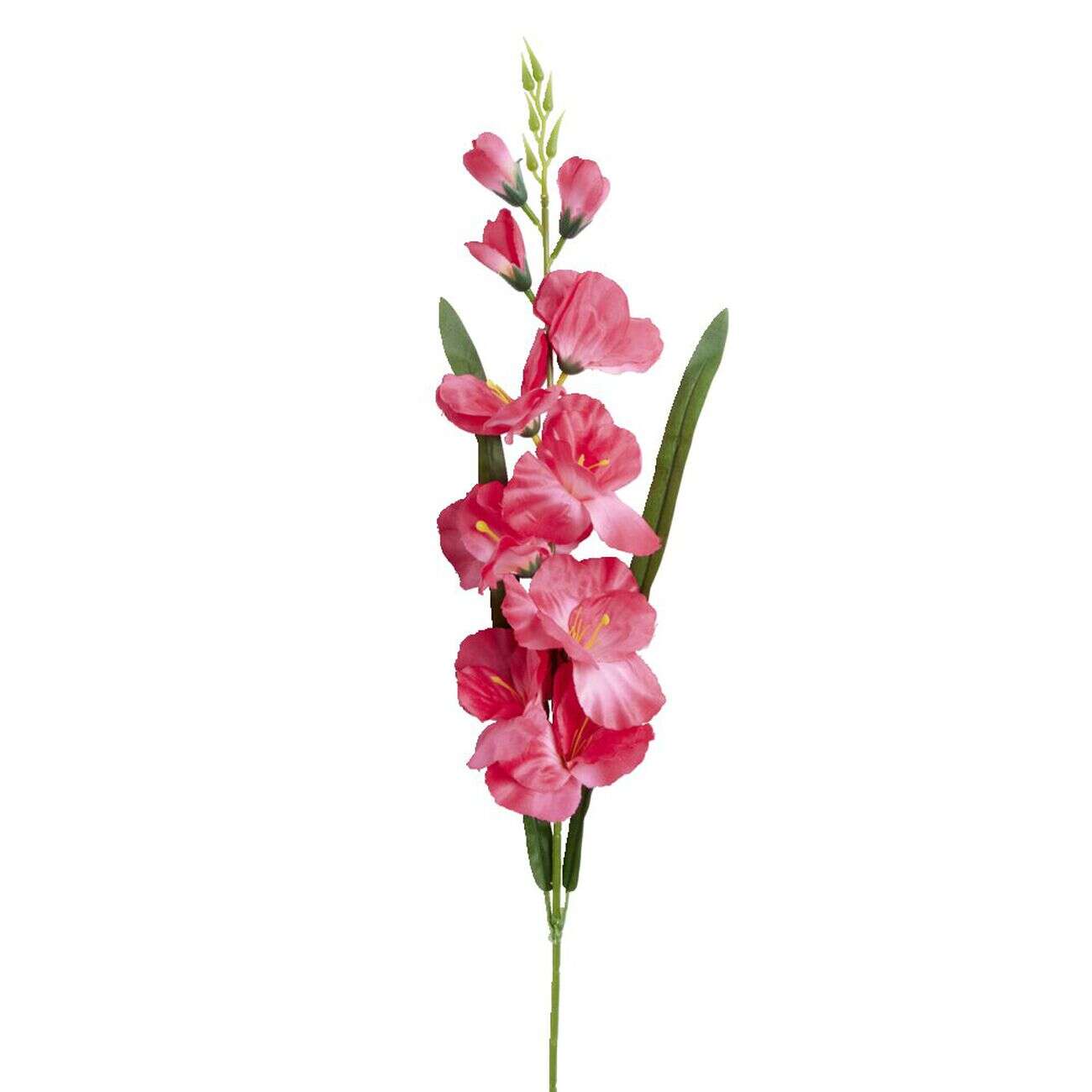 Fleurs artificielles glaïeul rose ou fuschia 1 tige L75cm - 2 modèles