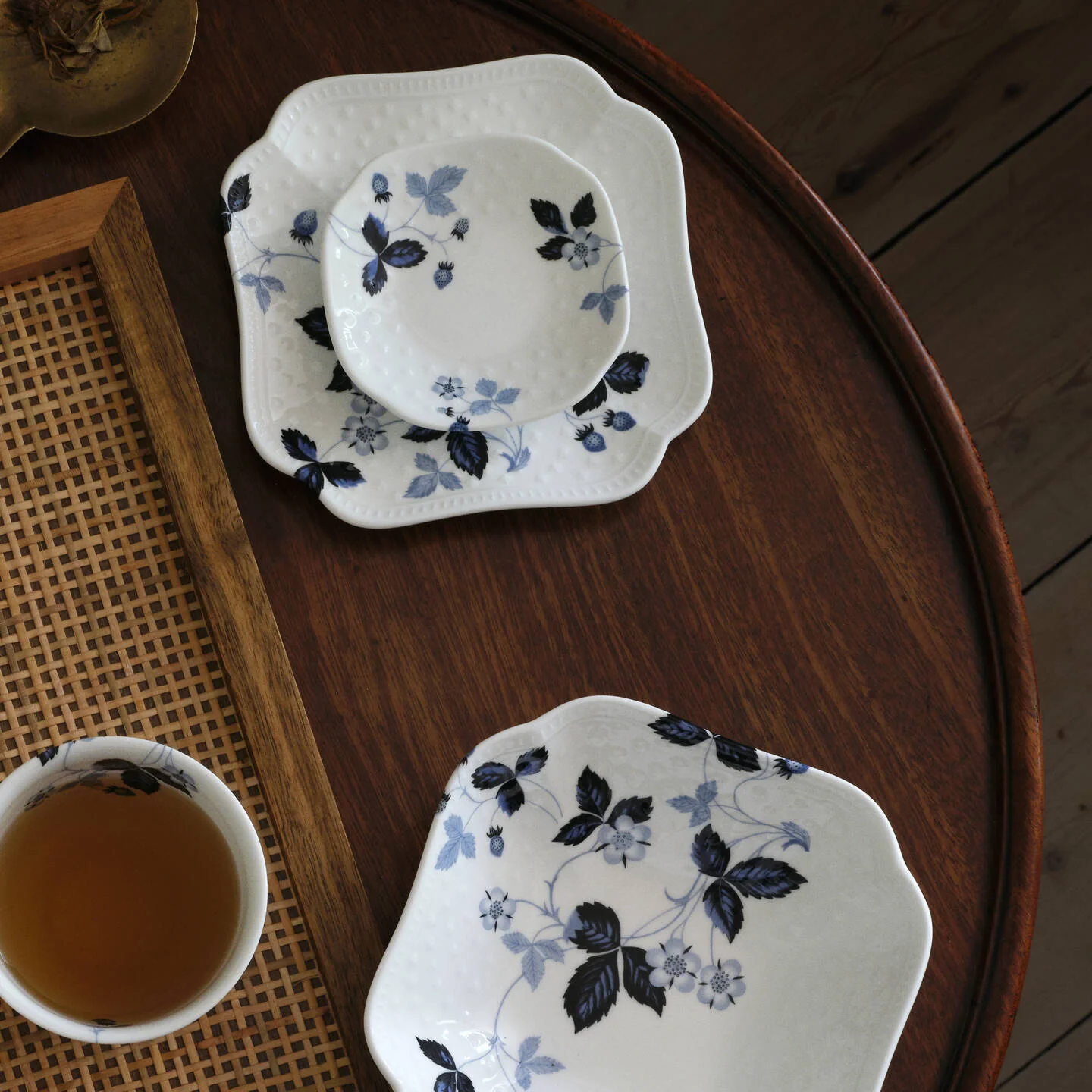 Wild Strawberry Inky Blue Oval Dish