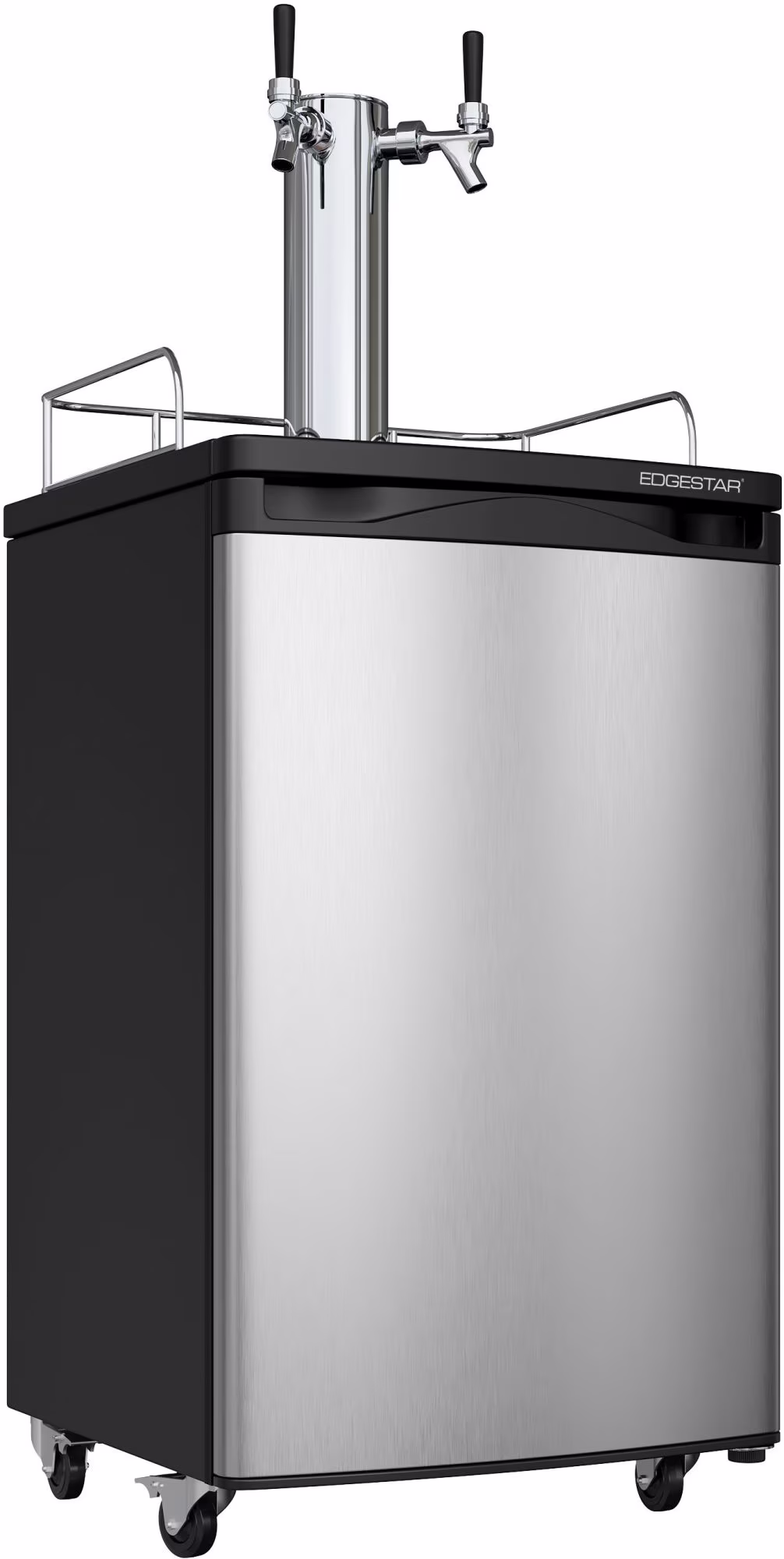 Kc2000twin 20" Wide Dual Tap Kegerator For Full Size Kegs Stainless Steel(Dual Tap)